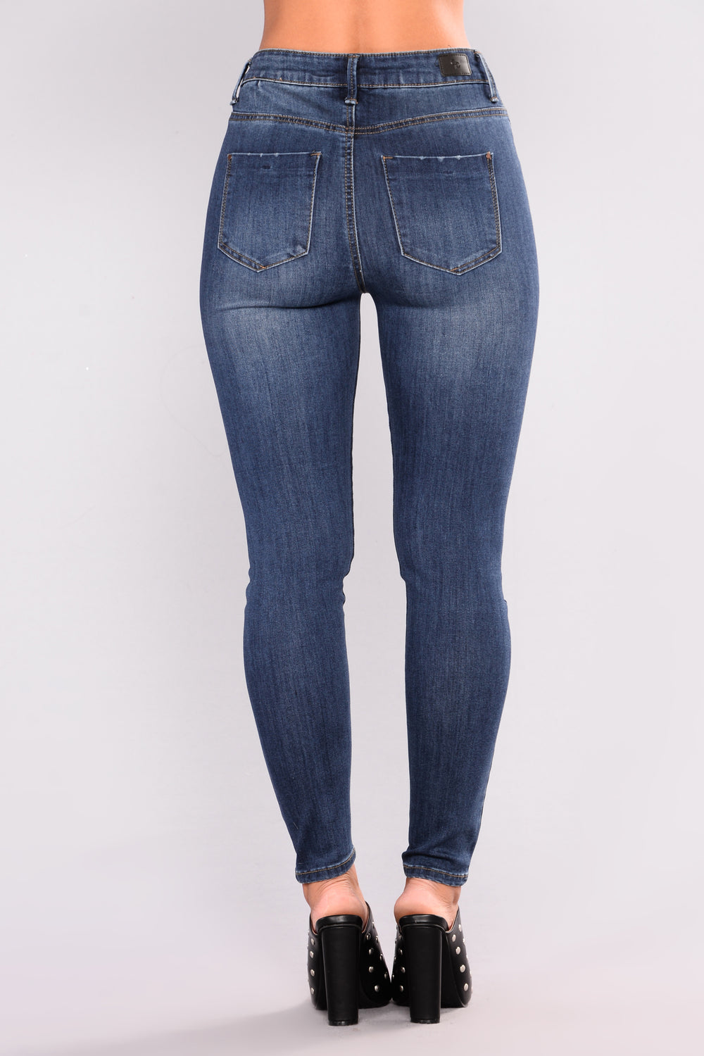 Real Turn Up Ankle Jeans - Dark Denim