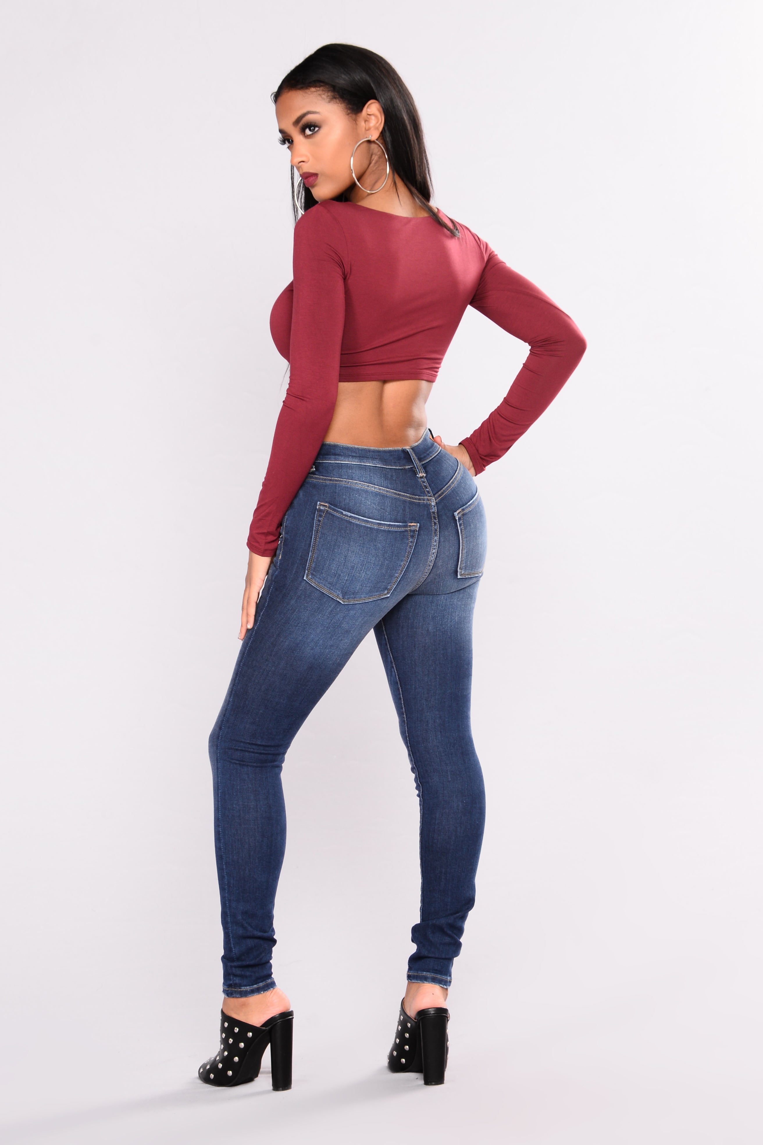 Anything But Square Crop Top - Burgundy – Fashion Nova