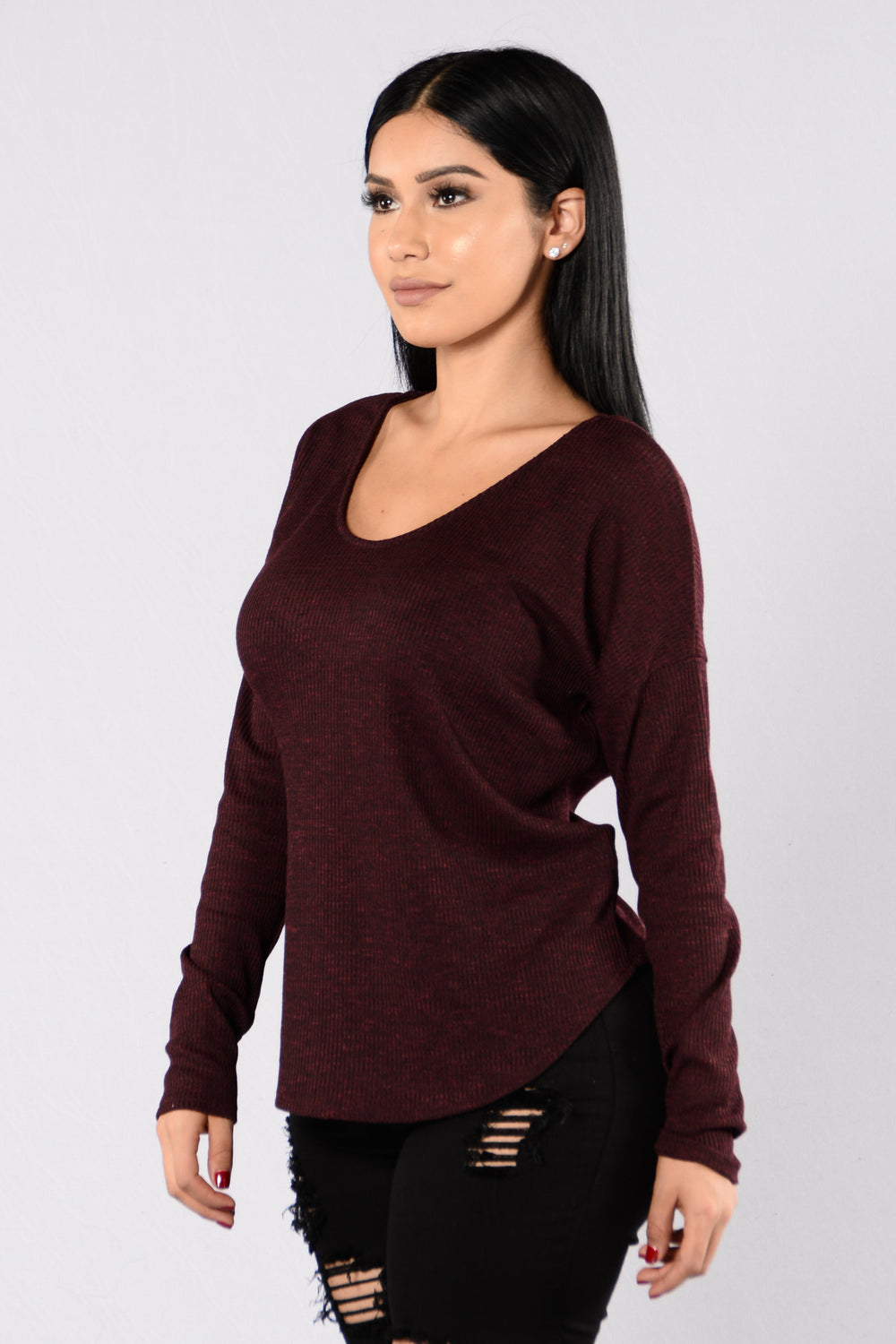 There For You Top - Burgundy