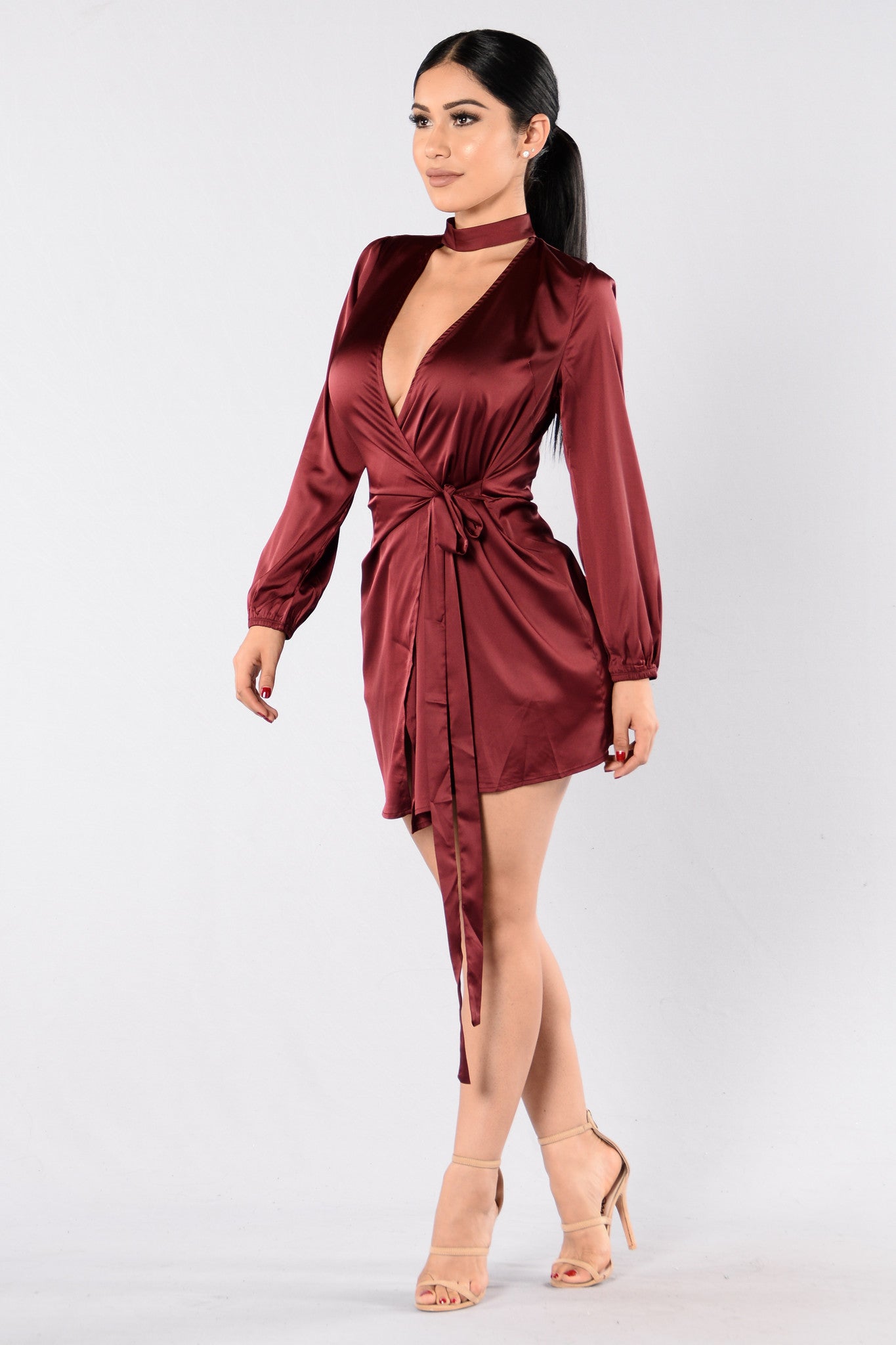 Get To Know Ya Dress - Burgundy – Fashion Nova