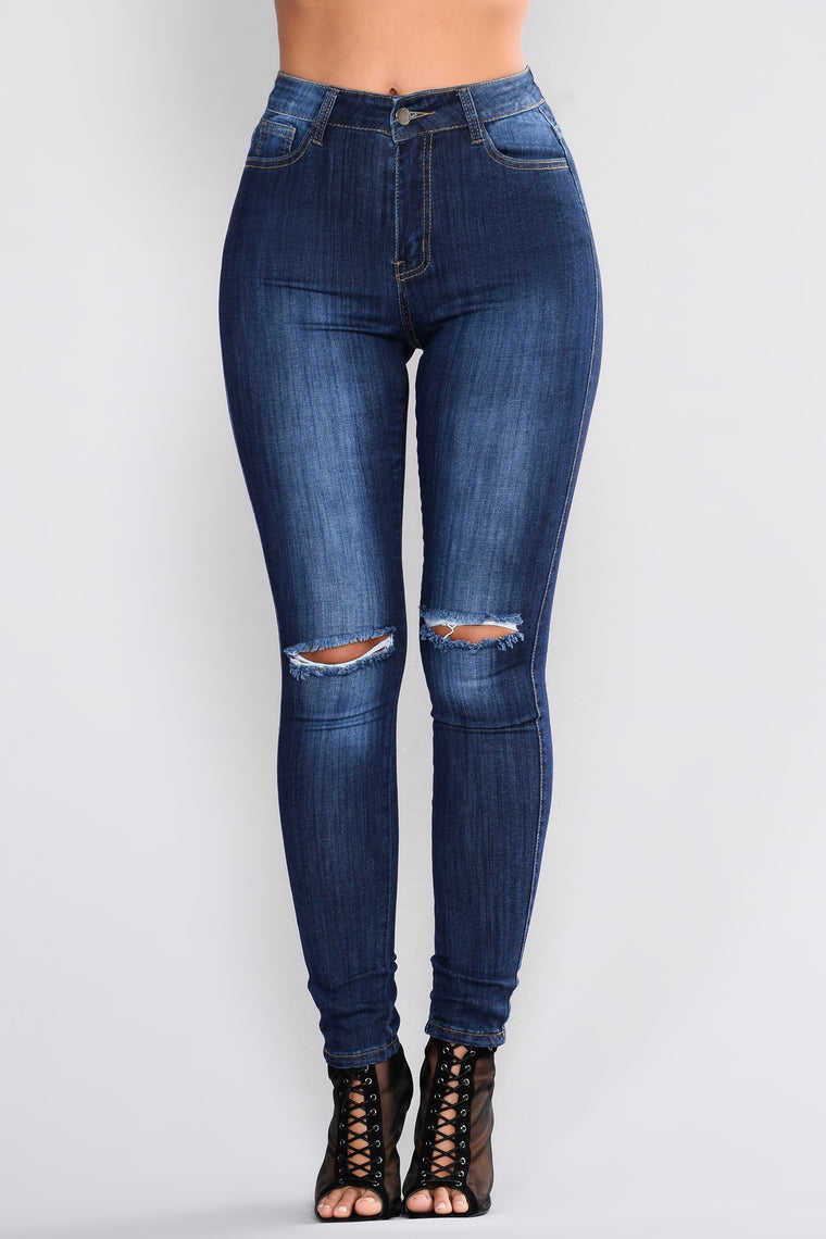 Aiko High Rise Jeans - Dark Denim