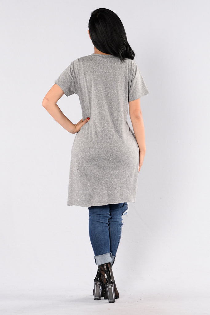 Dirt Road Diary Top - Heather Grey