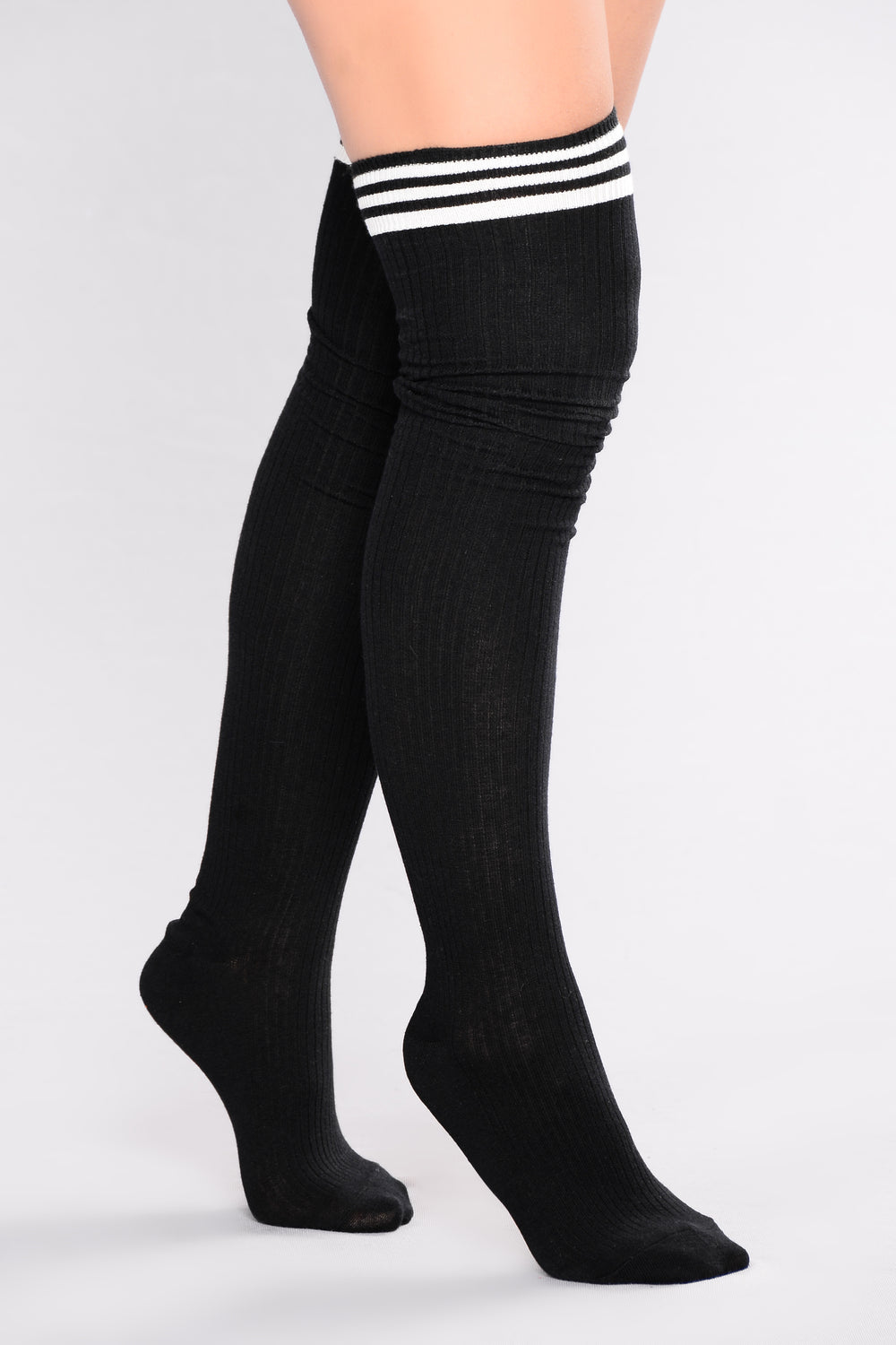 Adra Over The Knee Socks - Black