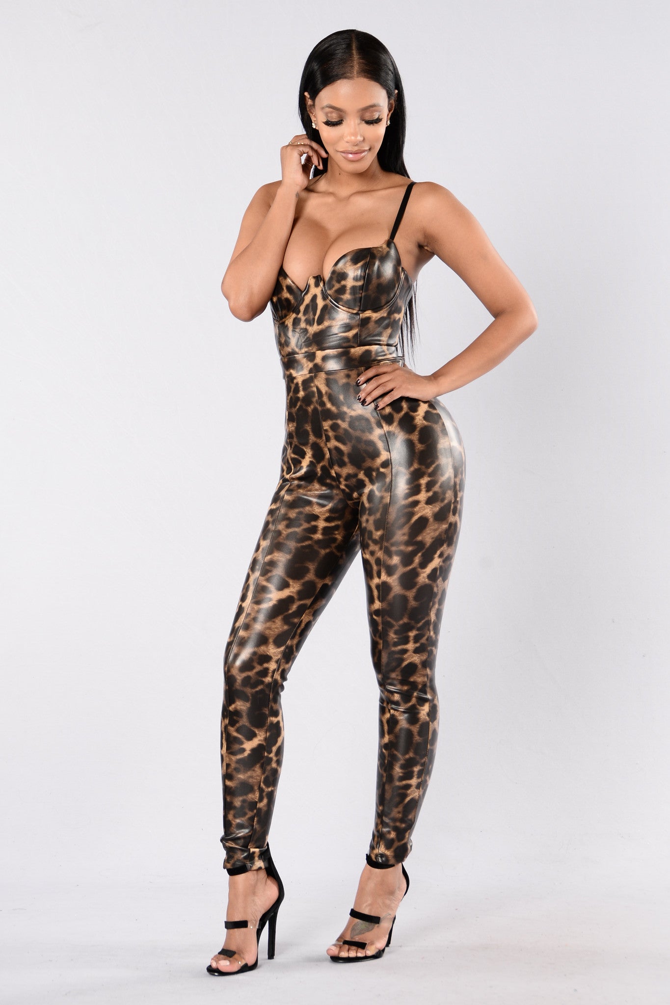 leopard jumpsuit fashion nova