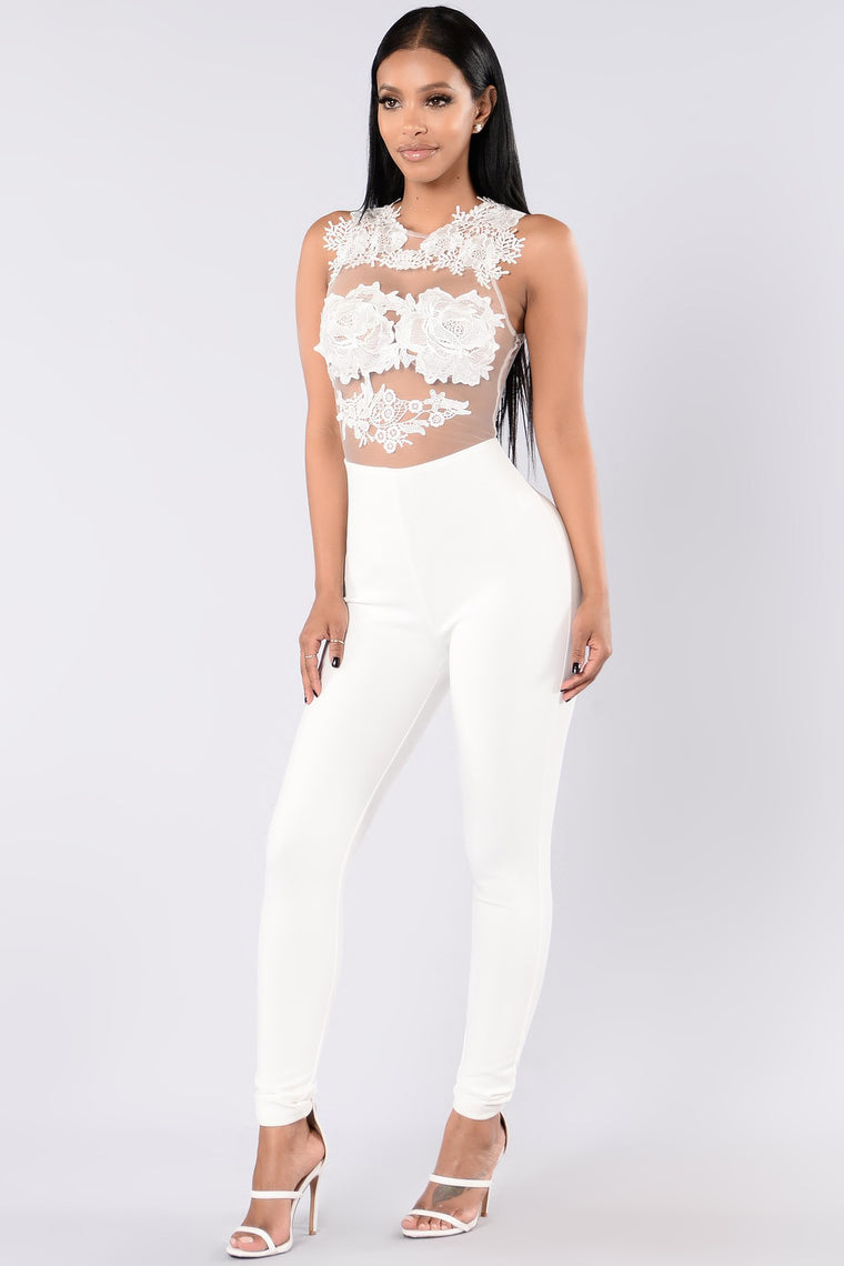 fashion nova white lace jumpsuit