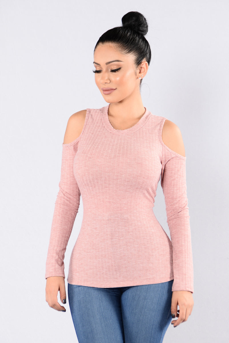 False Alarm Top Dusty Pink Fashion Nova, Knit Tops Fashion Nova