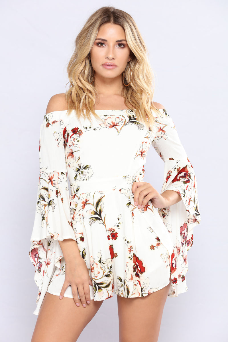 April Showers Floral Romper - Ivory | Fashion Nova, Rompers | Fashion Nova