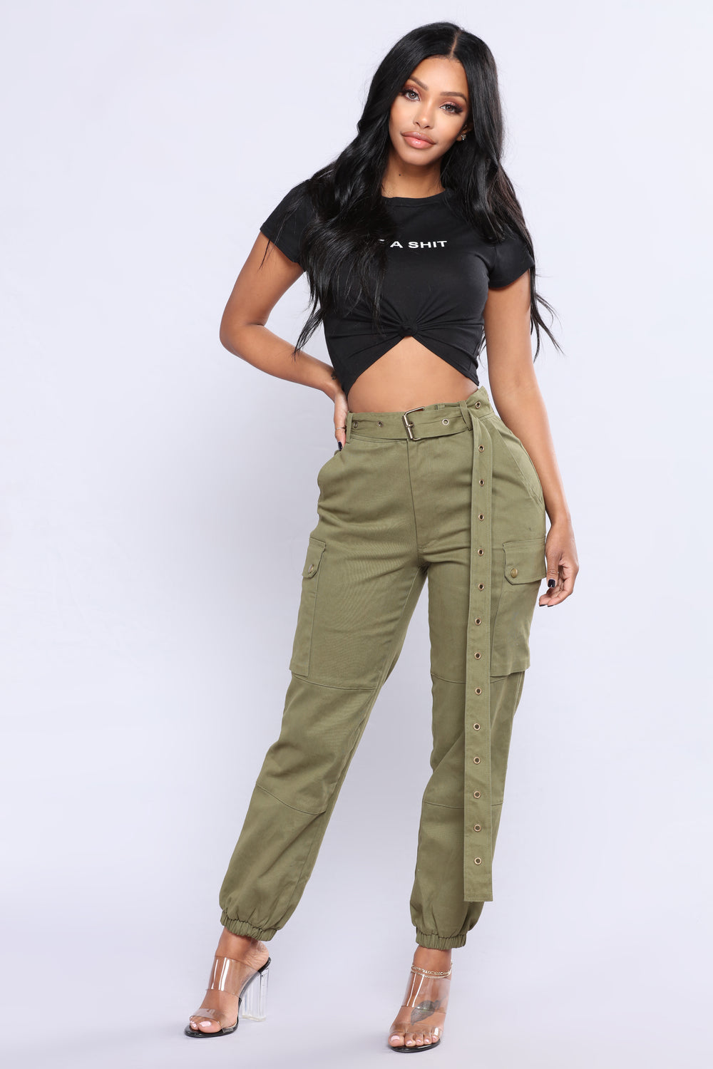 Cargo Chic Pants - Olive