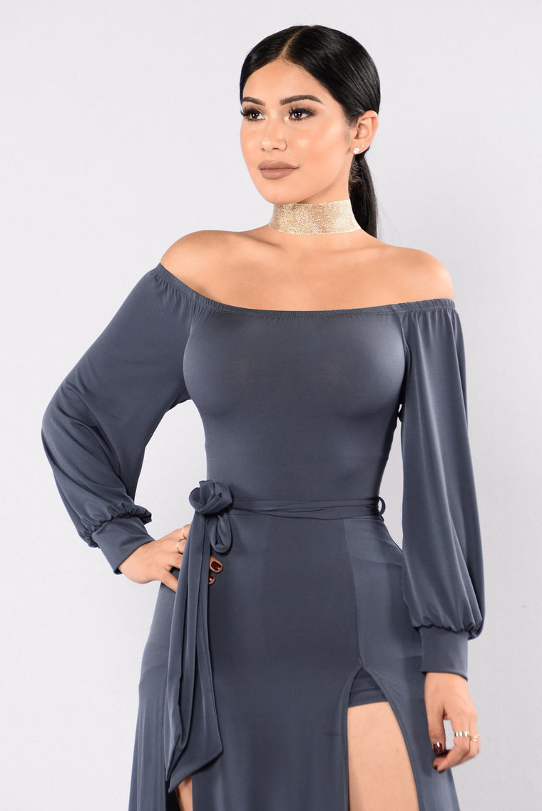 Cancun Dress - Slate Grey, Dresses | Fashion Nova