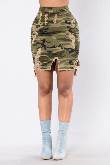 camo skirt fashion nova