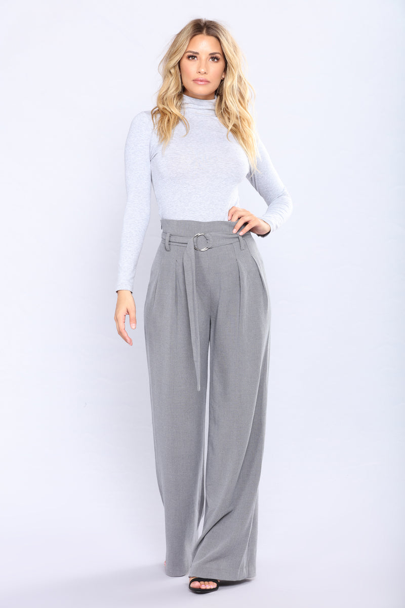 Gianna Woven Dress Pant - Grey | Fashion Nova, Pants | Fashion Nova