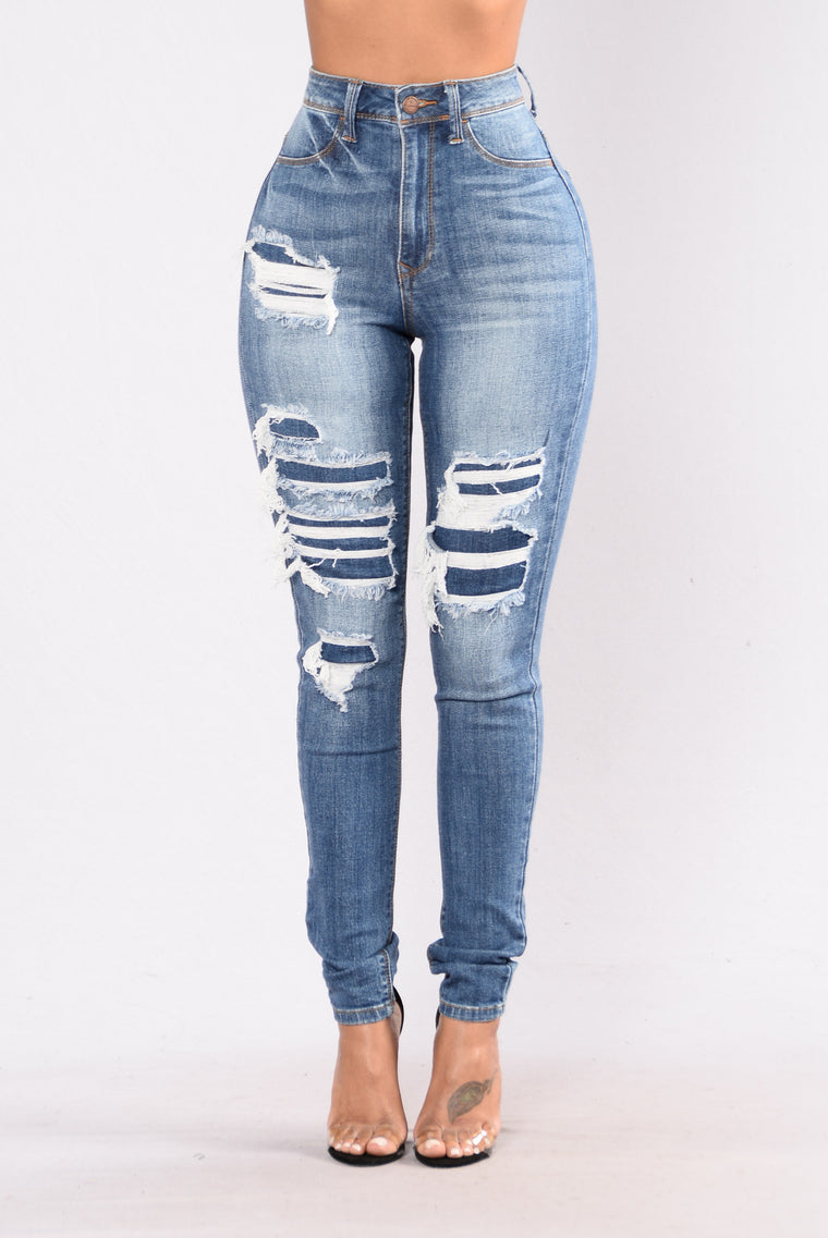 fashion nova jeans with rips in the back