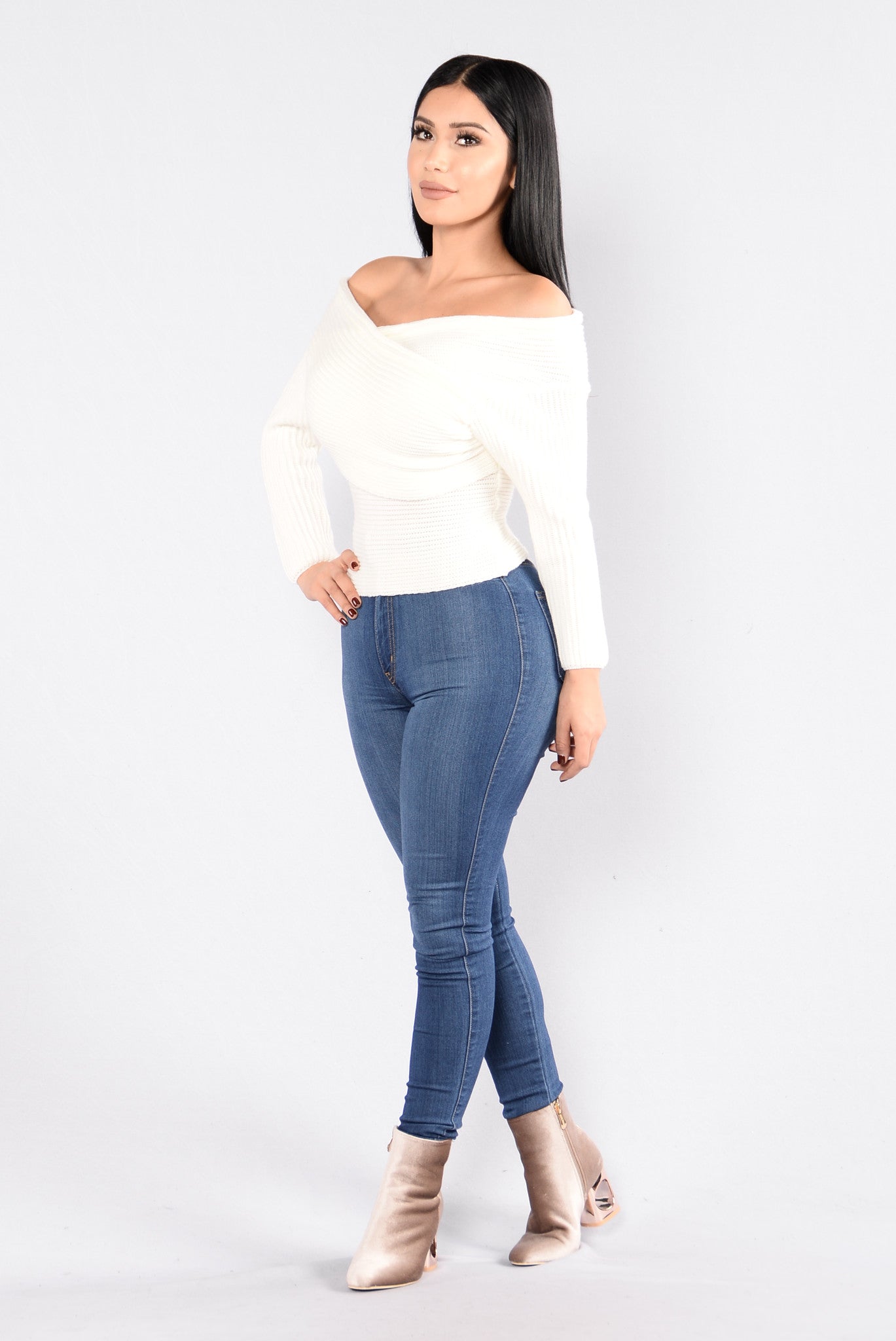 Criss Cross Sweater - Ivory