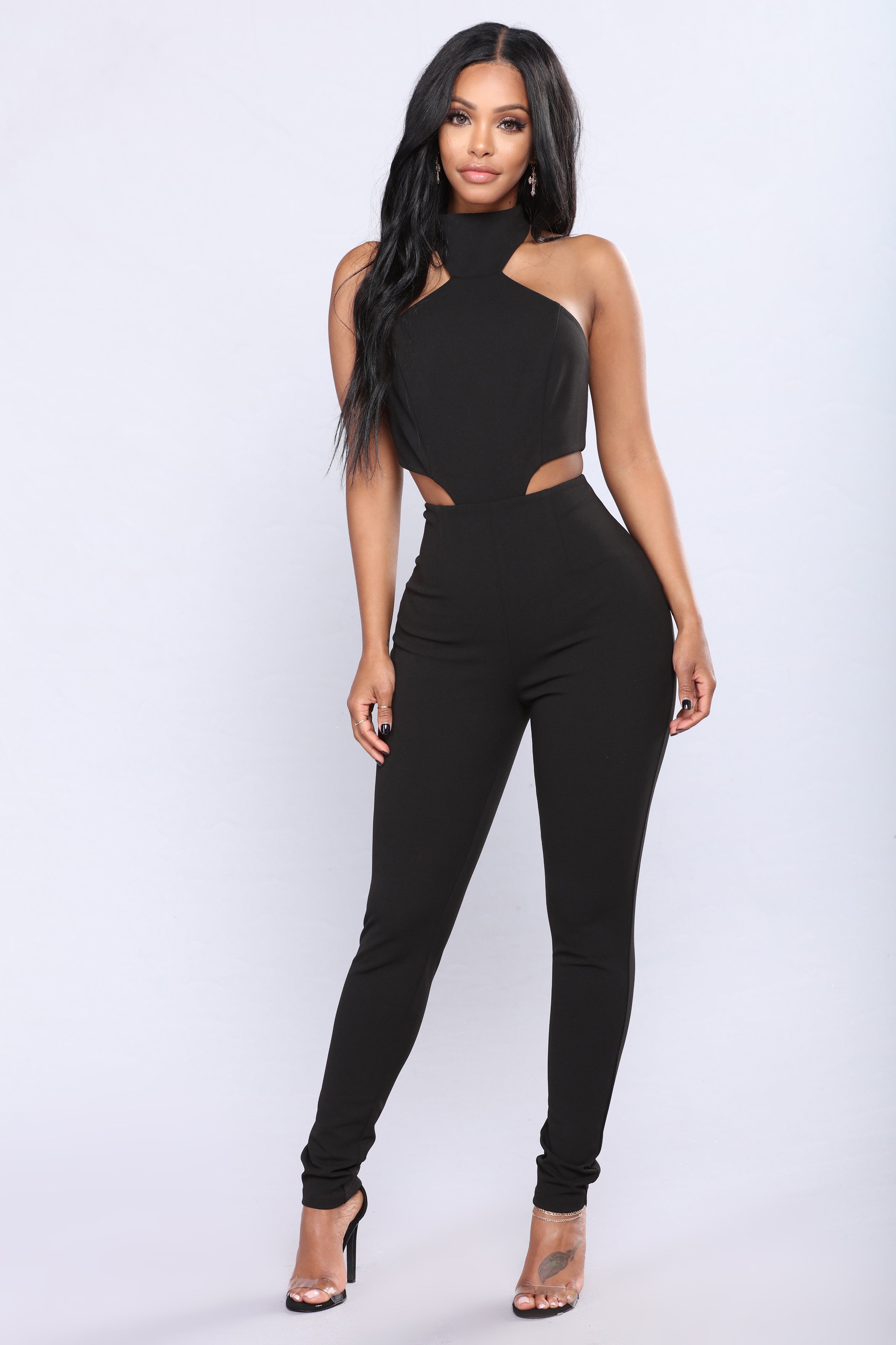 fashion nova all black jumpsuit