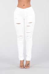 Never Hide Jeans - White Wash