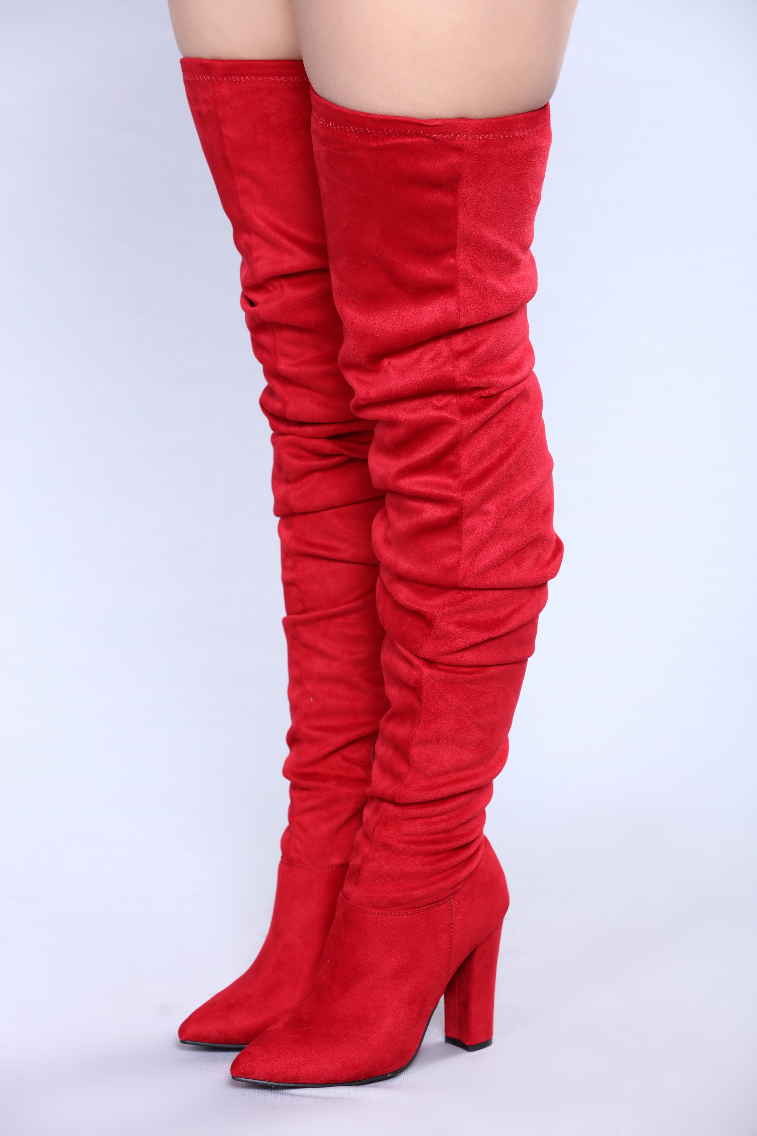 red boots fashion nova