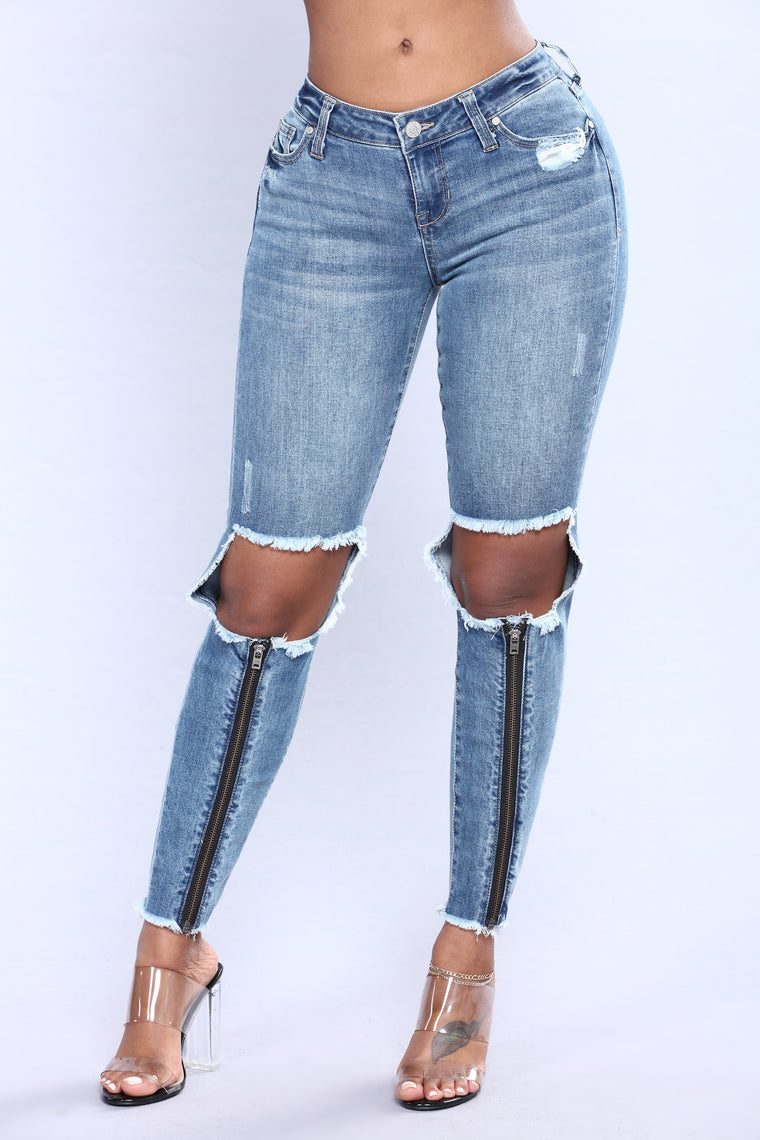 back zipper jeans fashion nova