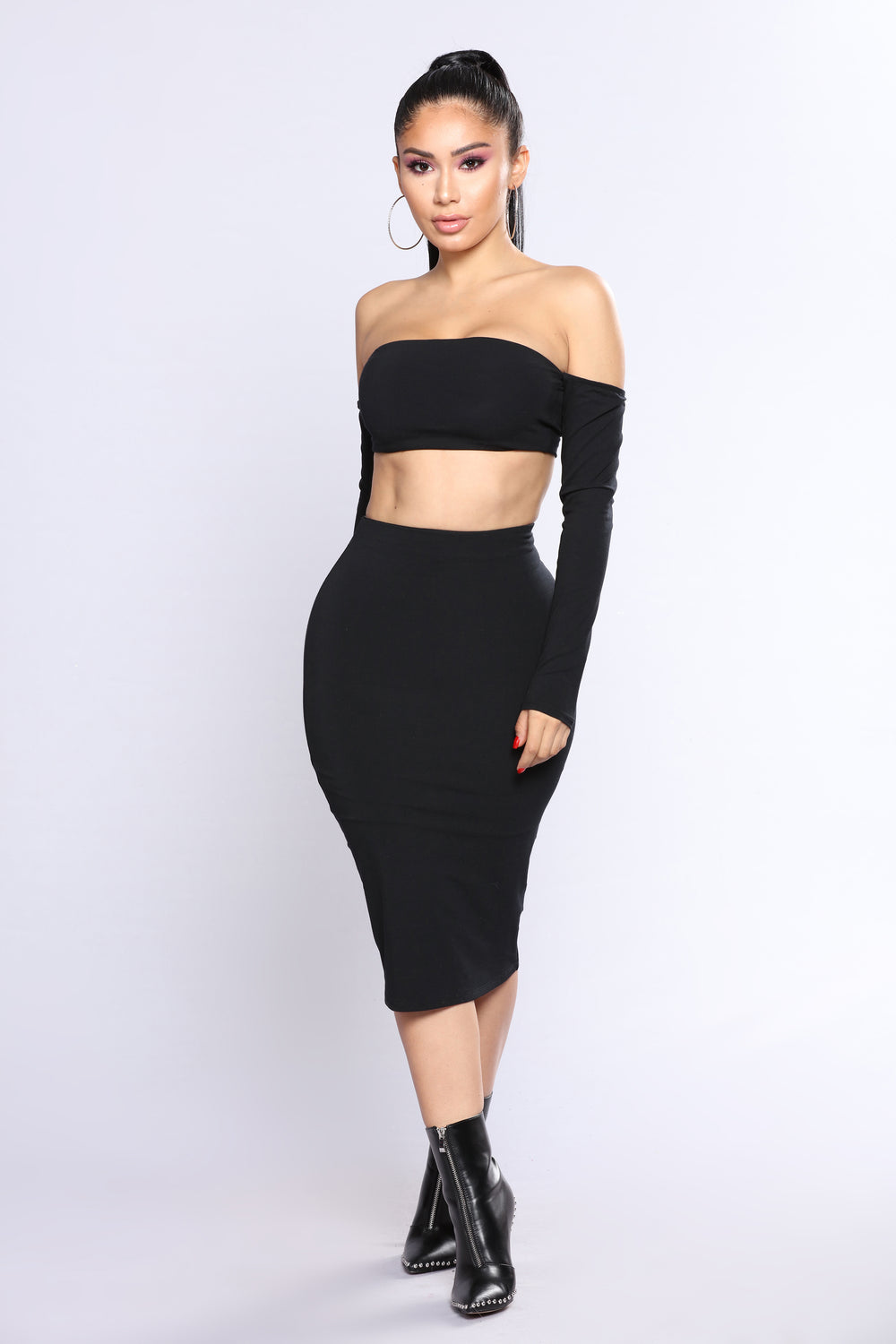 Livia Skirt Set - Black