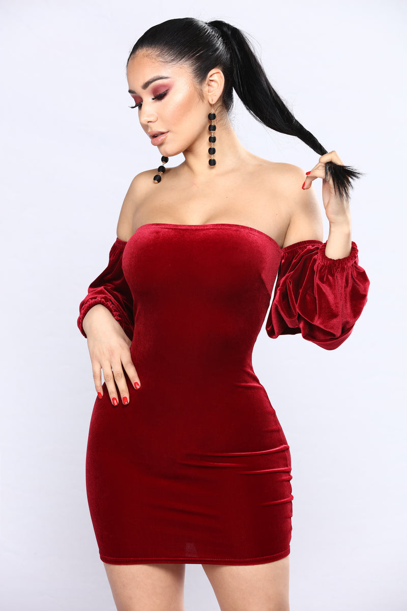 Strut Around Velvet Dress - Burgundy | Fashion Nova, Dresses | Fashion Nova