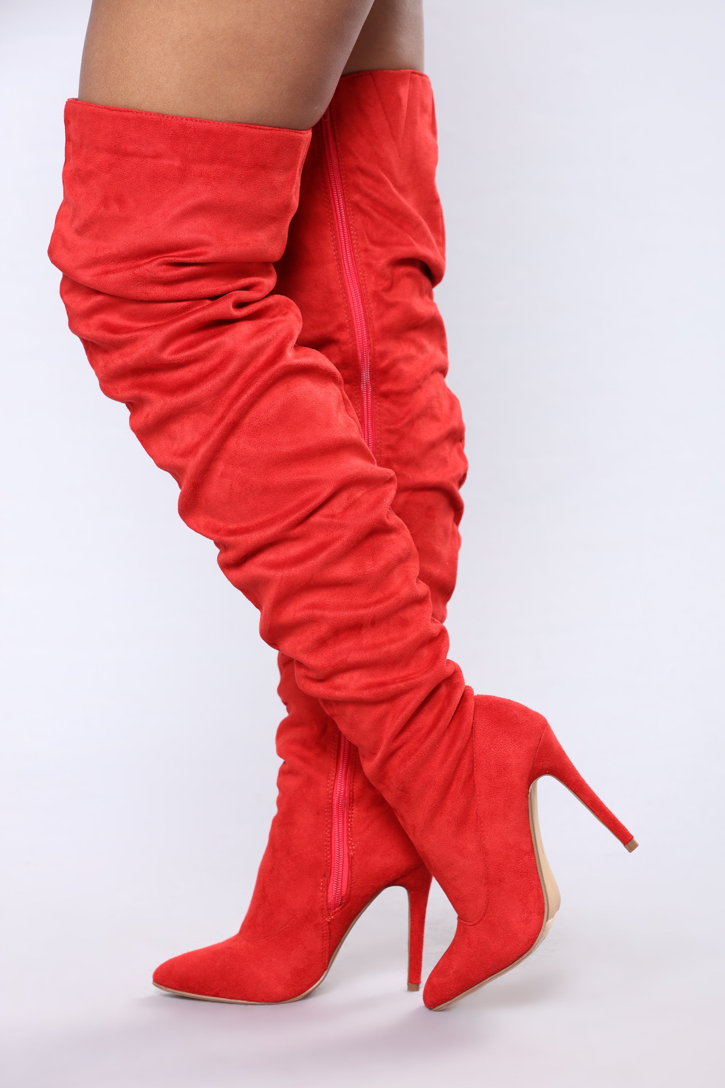 fashion nova red boots