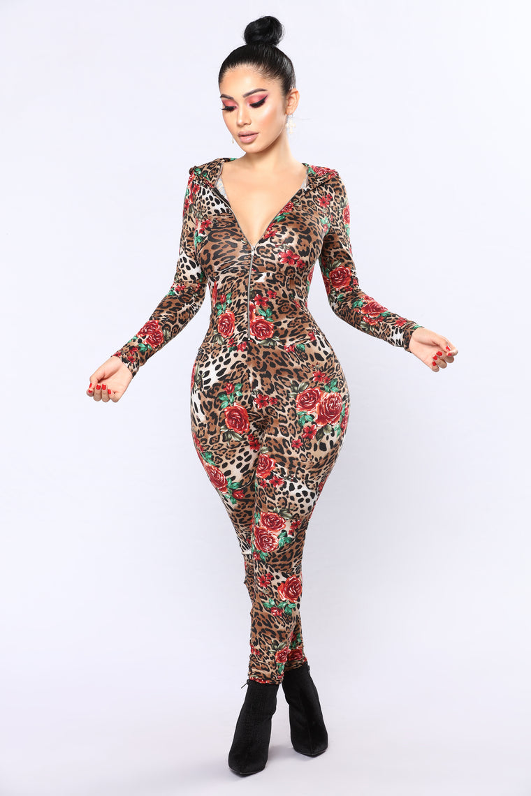 leopard jumpsuit fashion nova