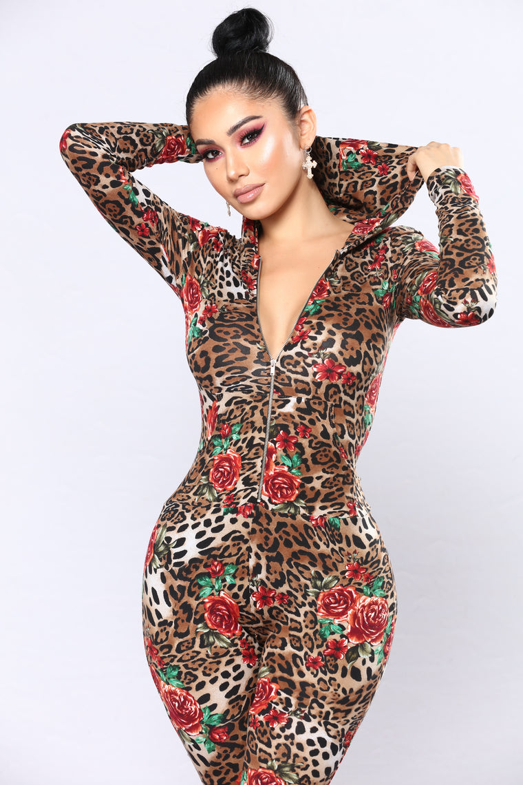 leopard jumpsuit fashion nova