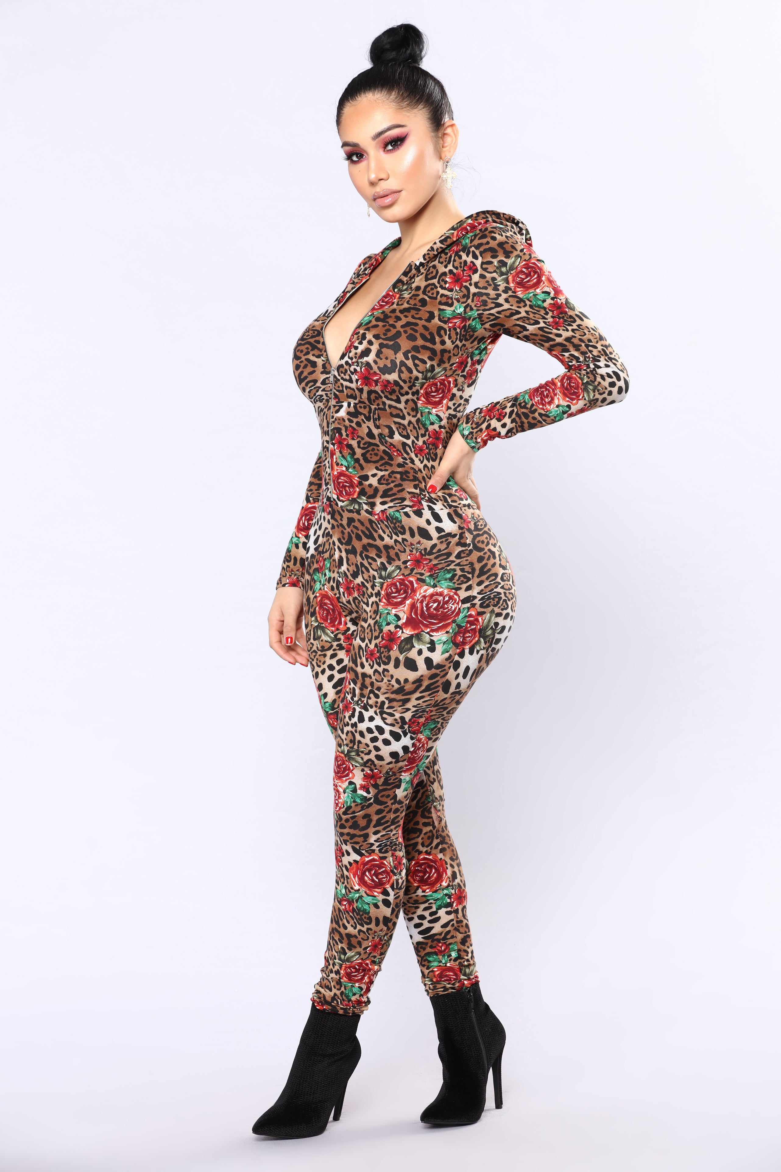 leopard jumpsuit fashion nova