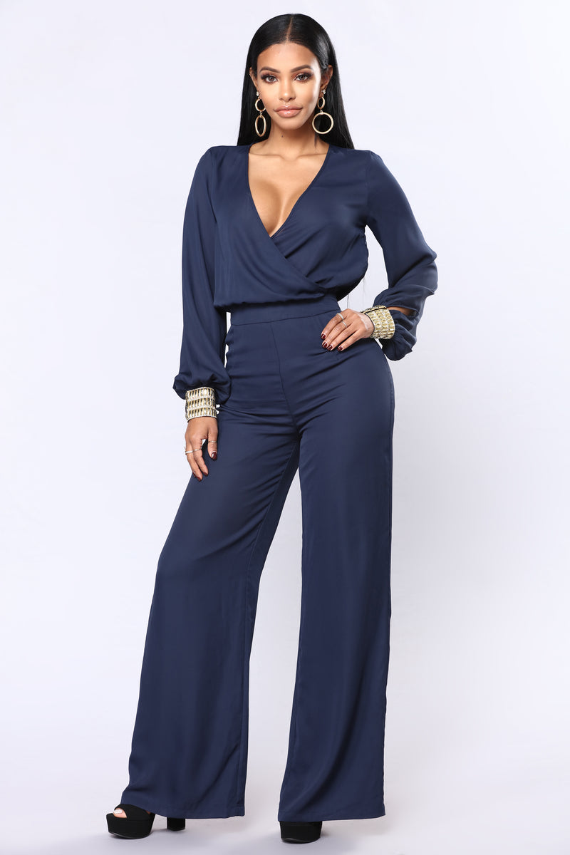 Levee Wide Leg Jumpsuit - Navy | Fashion Nova, Jumpsuits | Fashion Nova