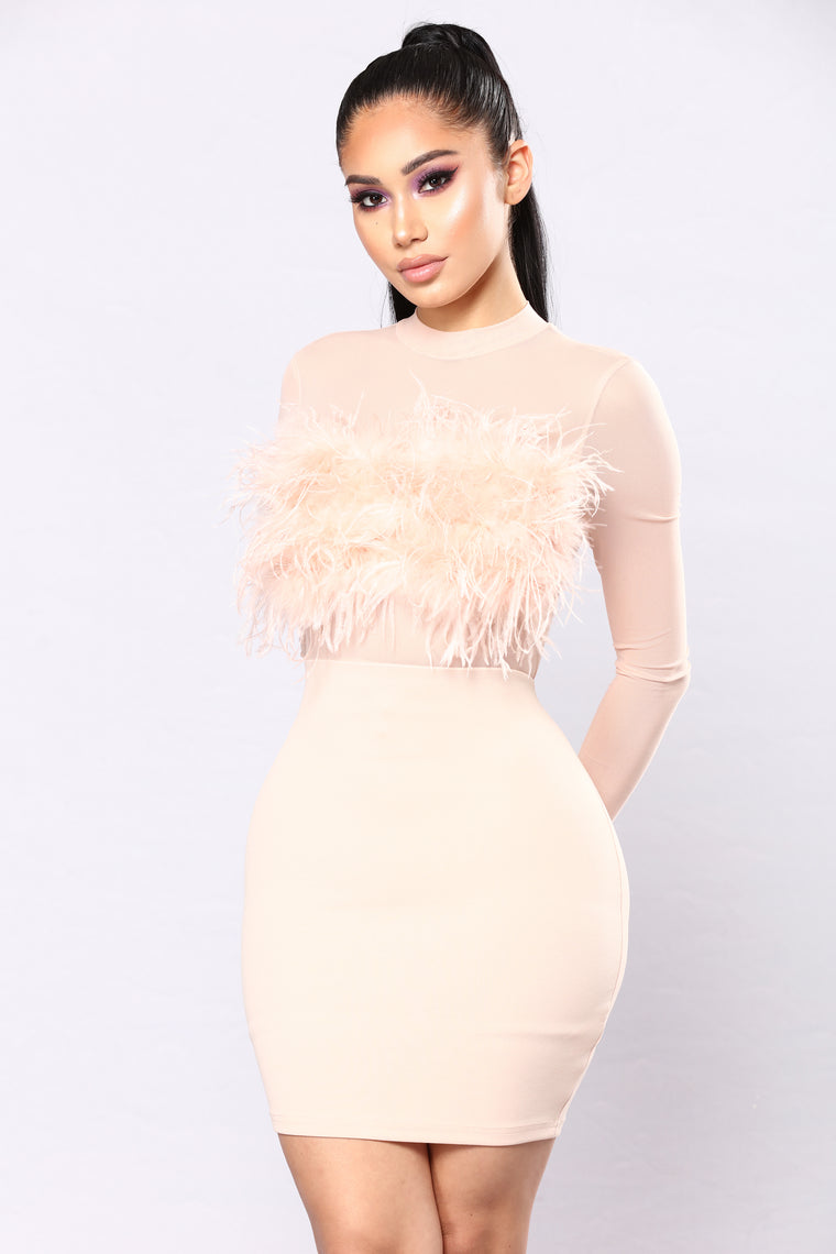 fashion nova fuzzy dress