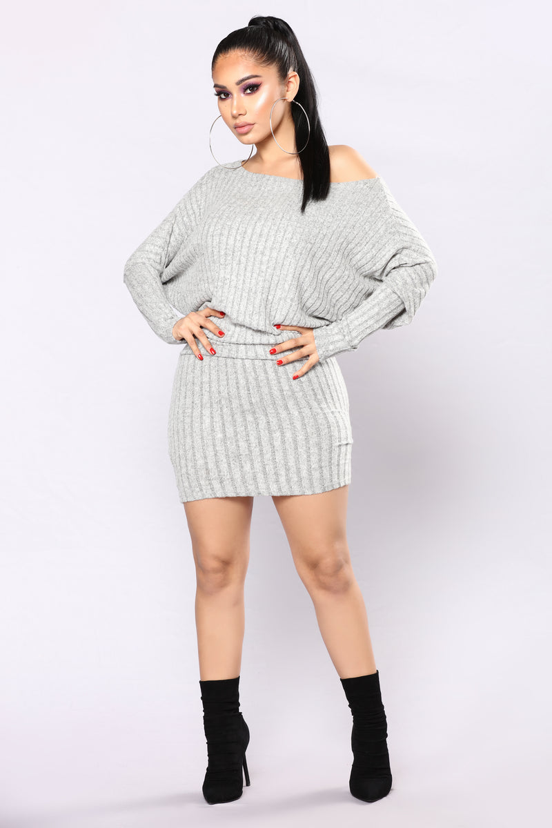 Staci Sweater Dress Heather Grey Fashion Nova Dresses Fashion Nova 4149