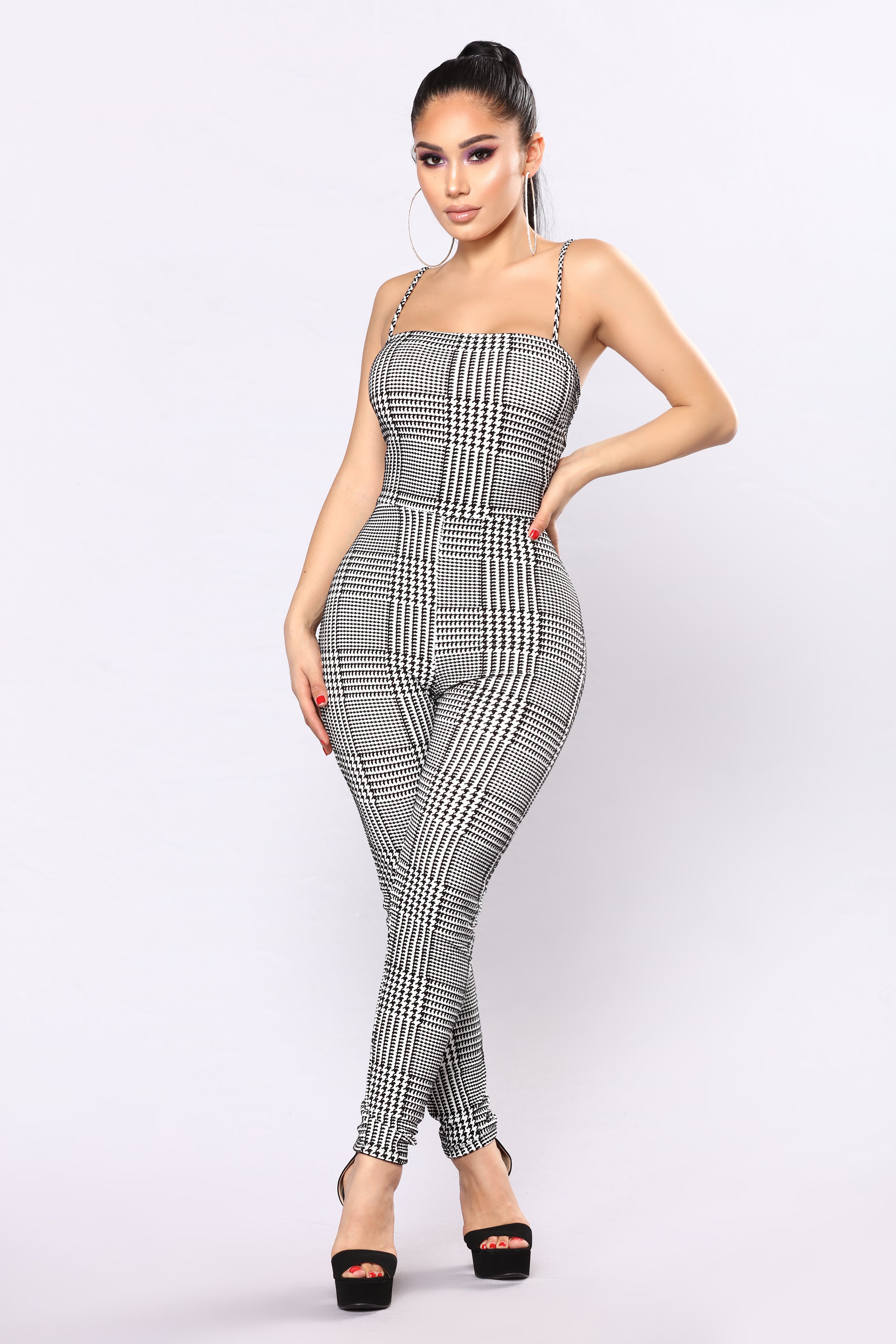 The Coolest Chick Jumpsuit - Black/White