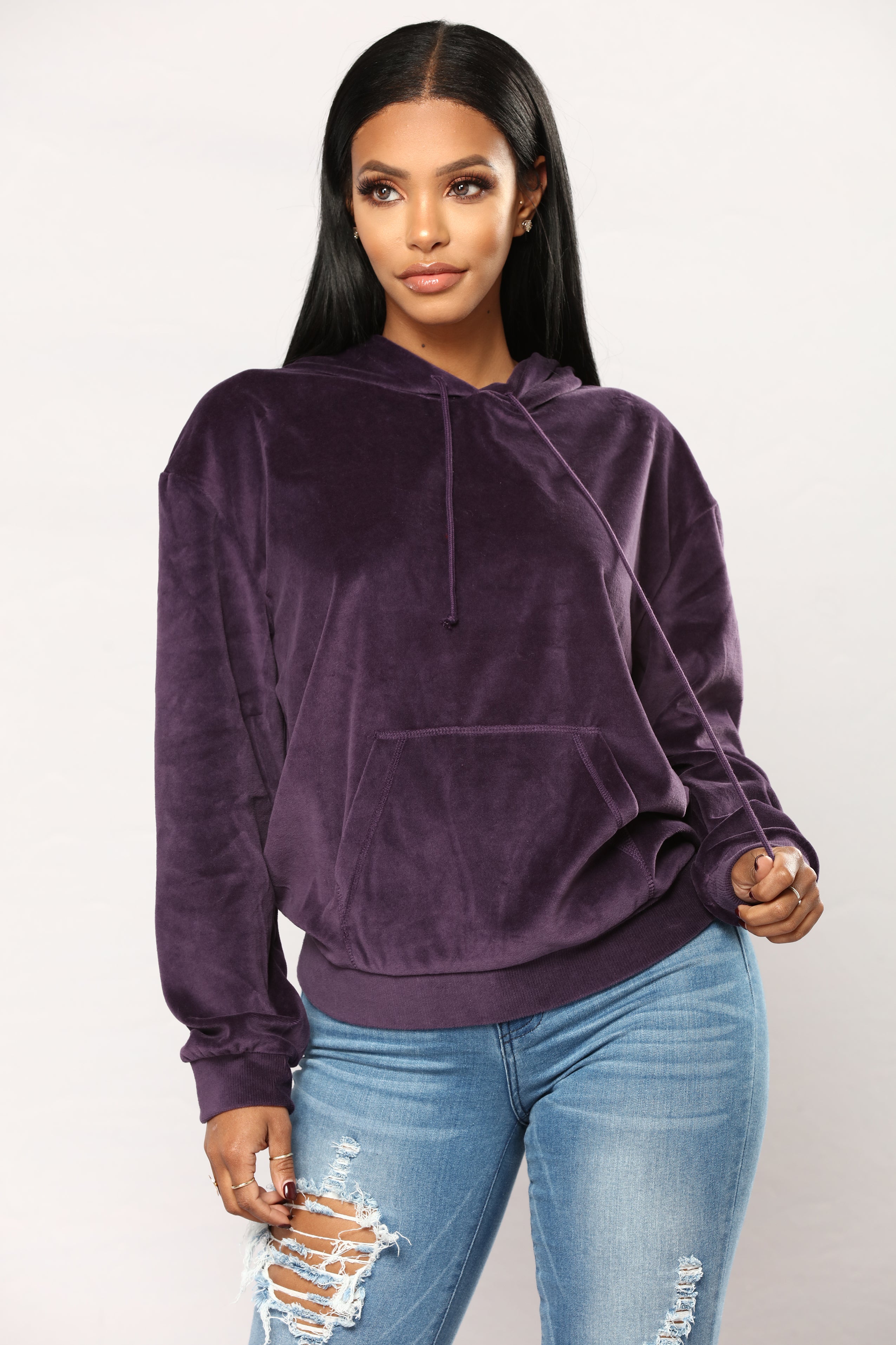 purple velour jacket