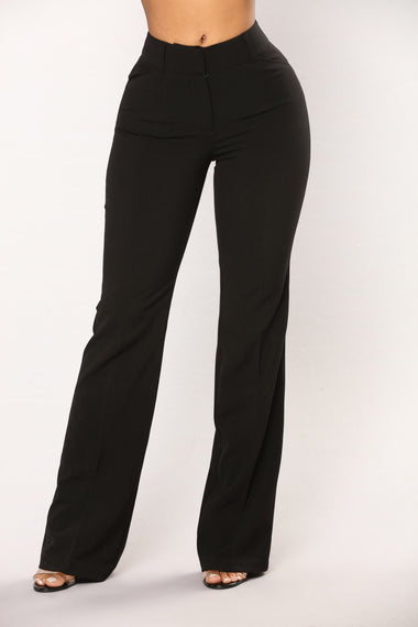 Tasha Dressy High Rise Pants - Black – Fashion Nova