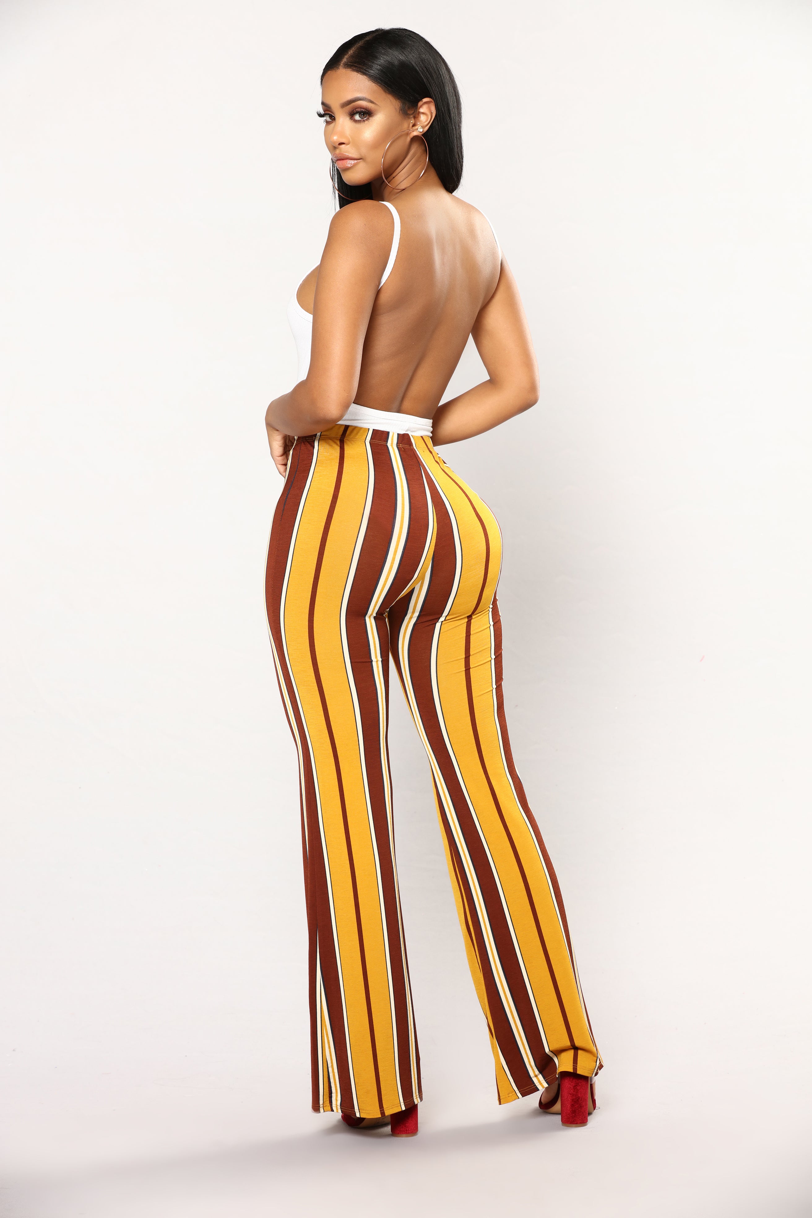 mustard striped pants