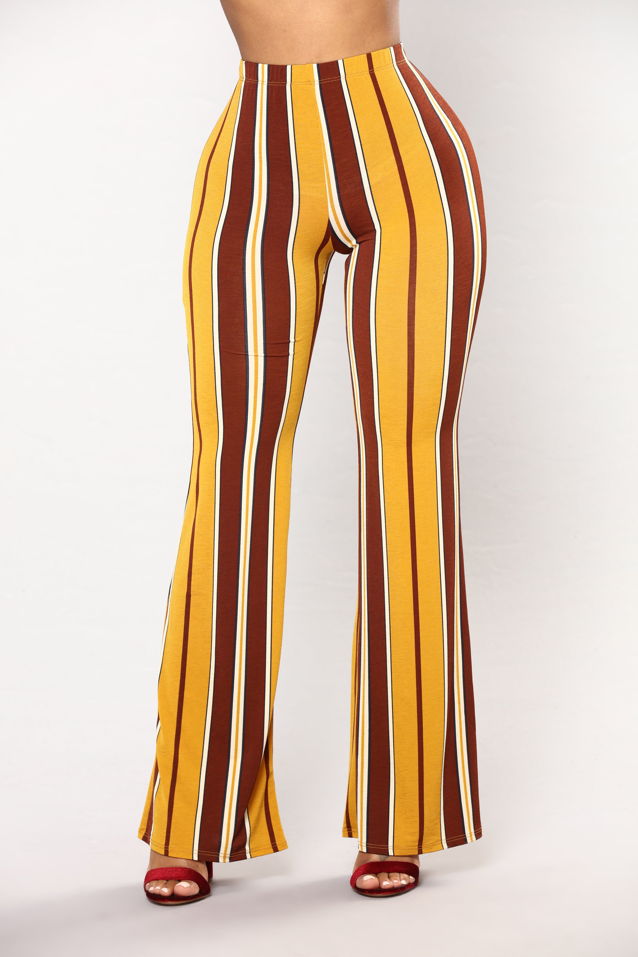 mustard striped pants