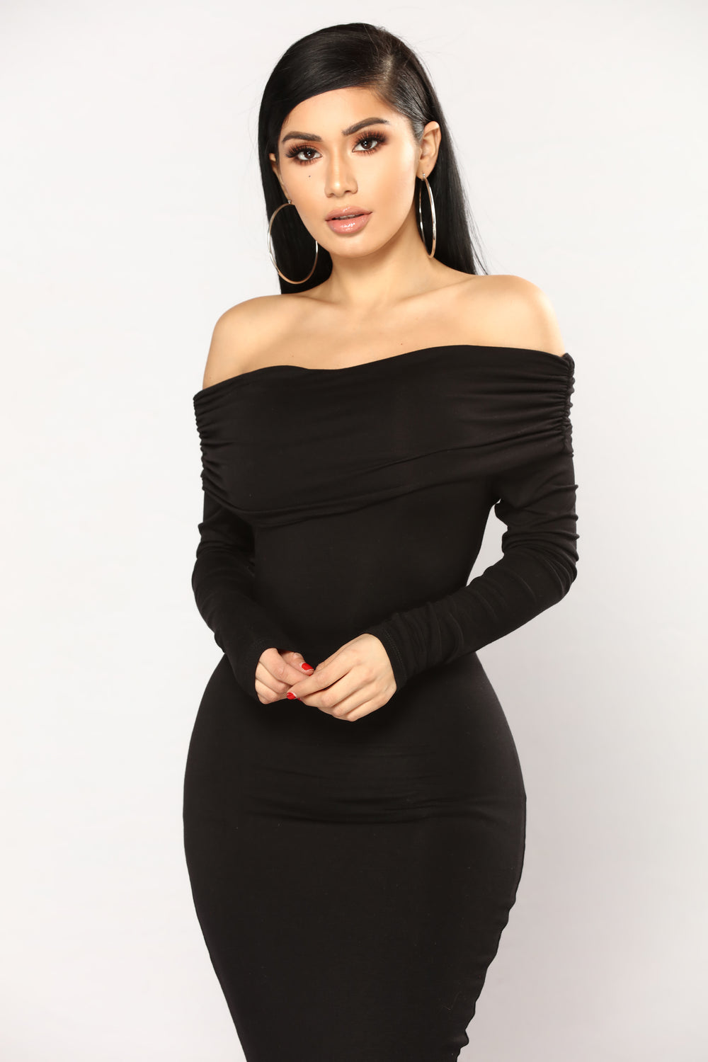 Not The Same Midi Dress - Black