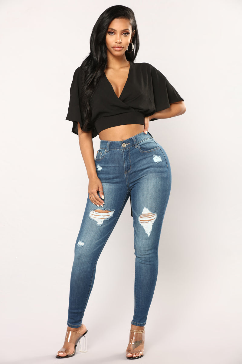 Alexandria Crop Top - Black | Fashion Nova, Shirts & Blouses | Fashion Nova