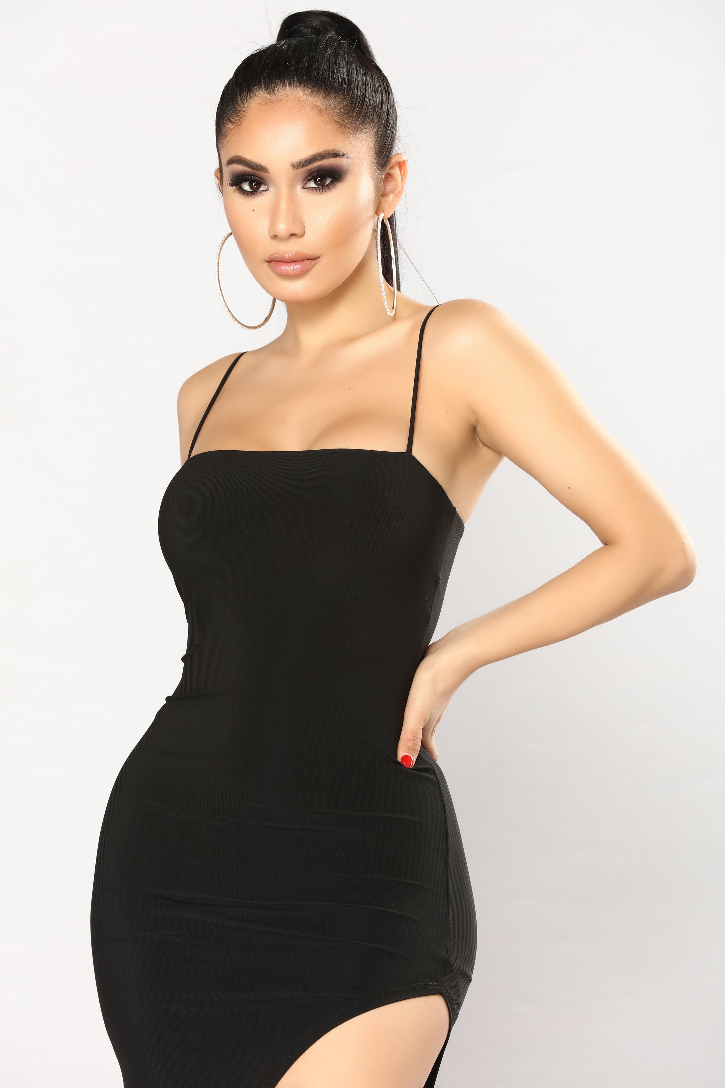 Azaria Asymmetrical Dress - Black