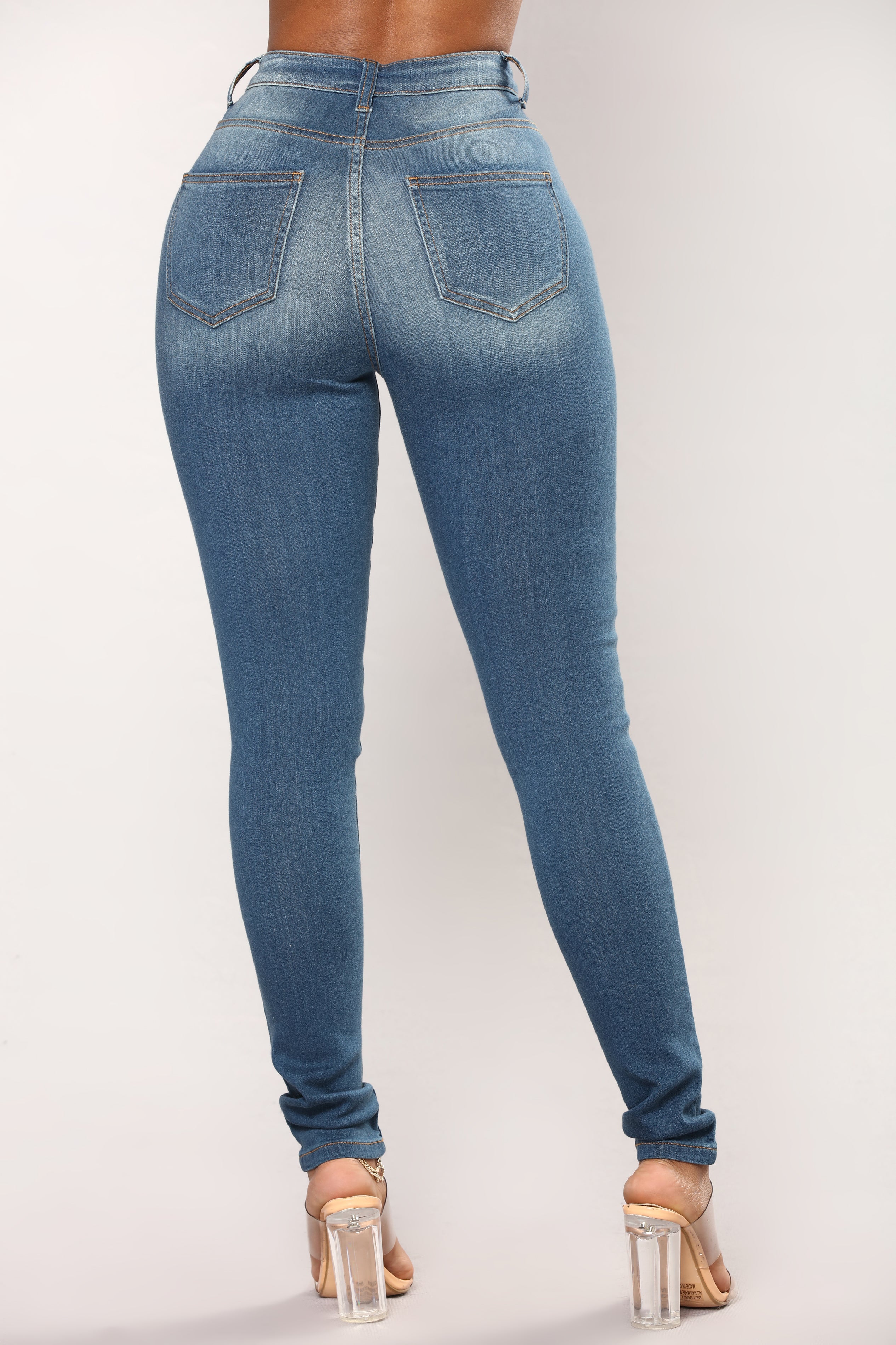 Back And Forth Skinny Jeans - Medium Blue Wash