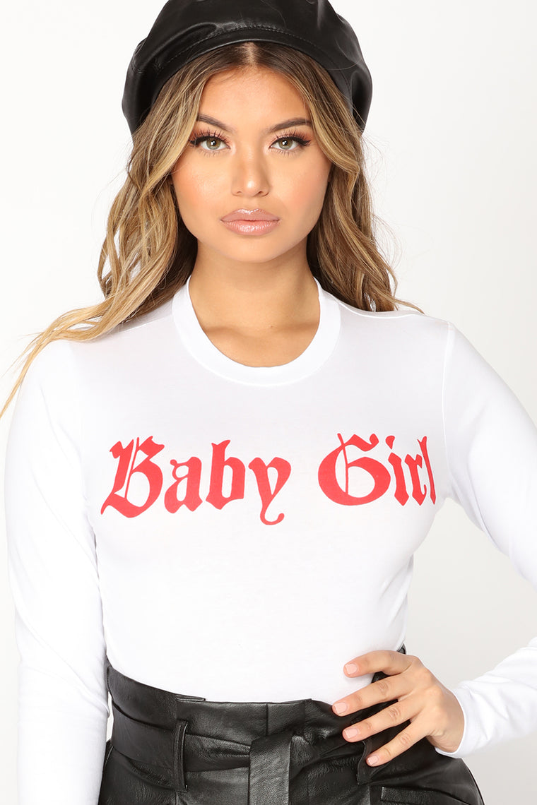 baby girl red top