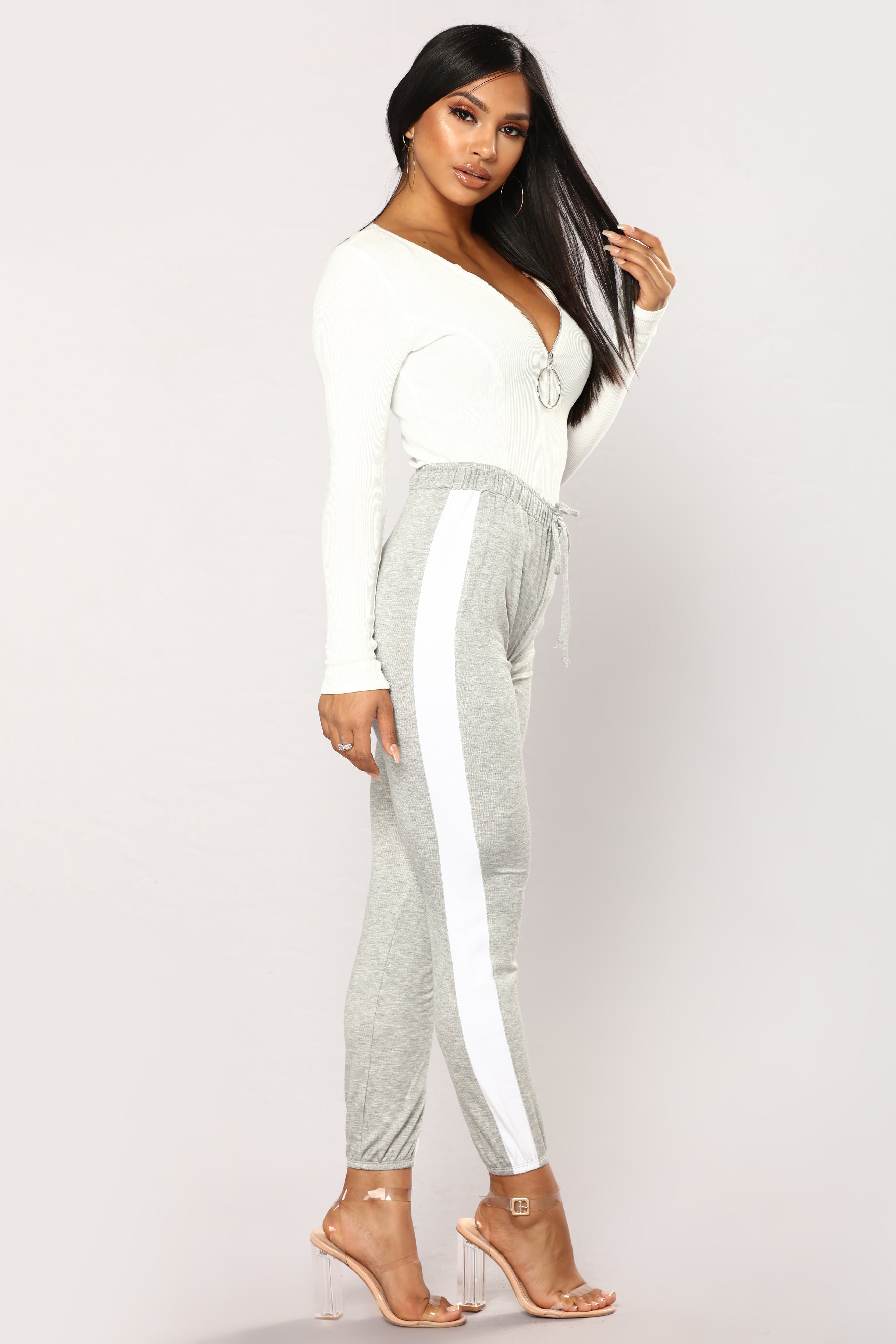 fashion nova white joggers