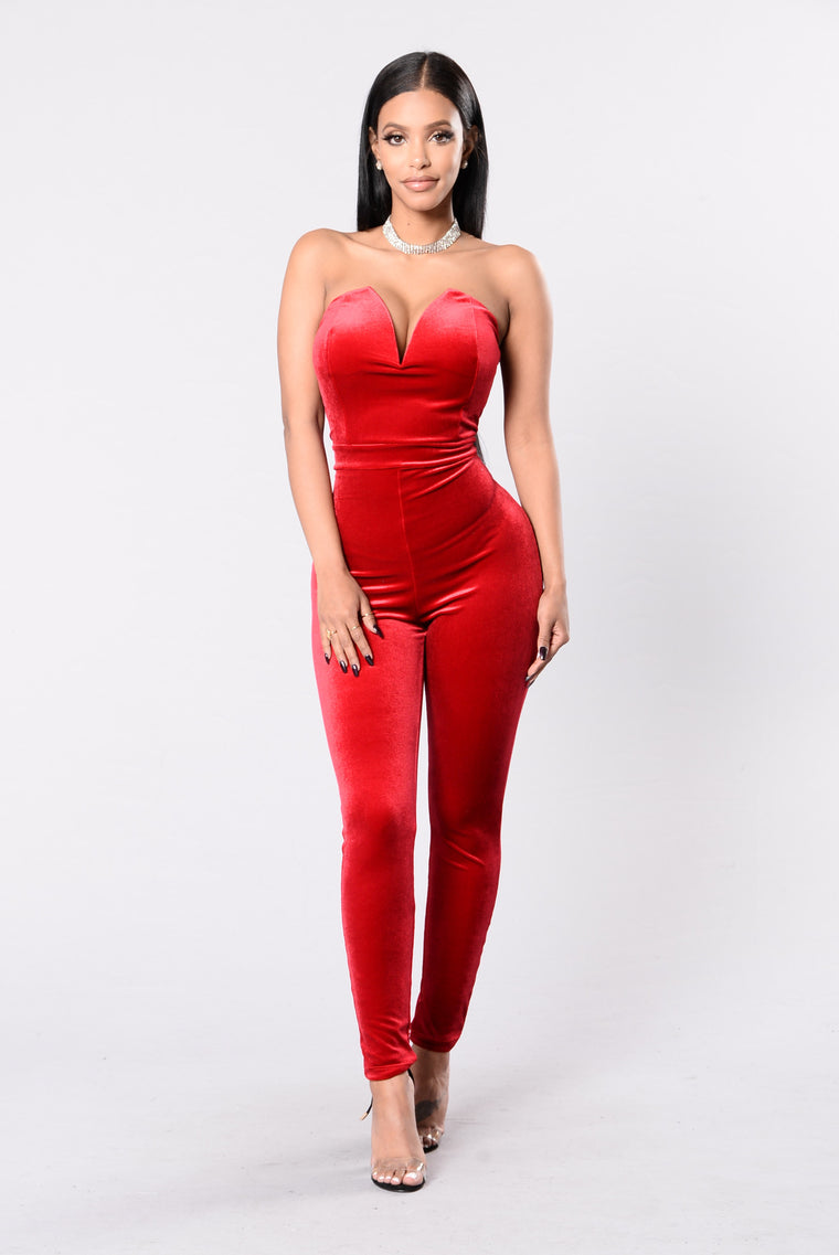 red jumpsuit fashion nova