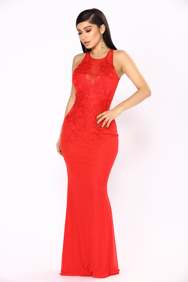 Amour Lace Dress - Red