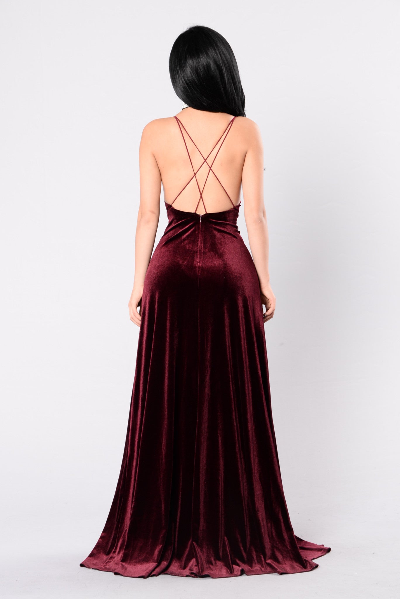 fashion nova burgundy velvet dress