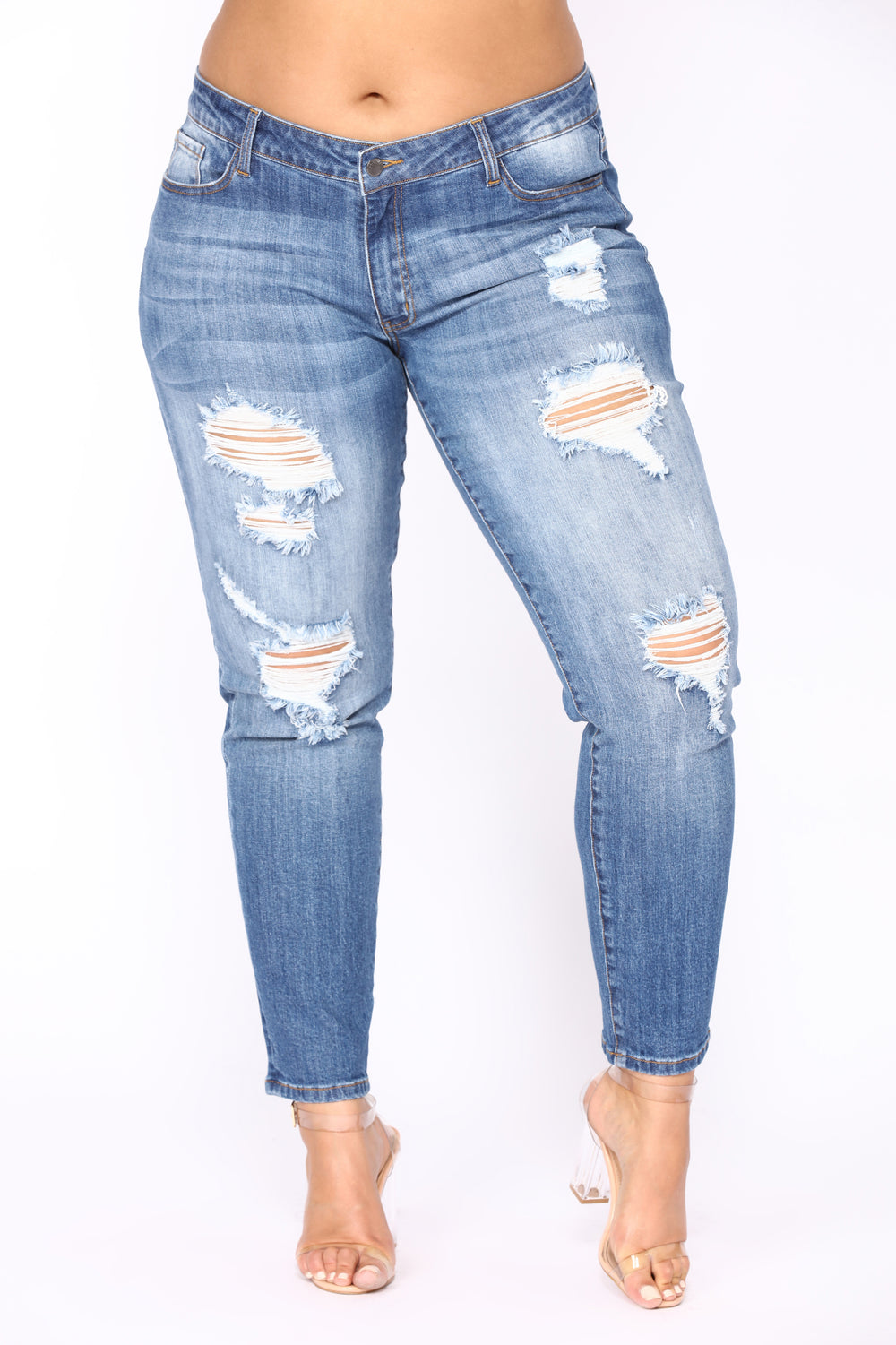 Lei Ann Skinny Jeans - Medium Blue Wash