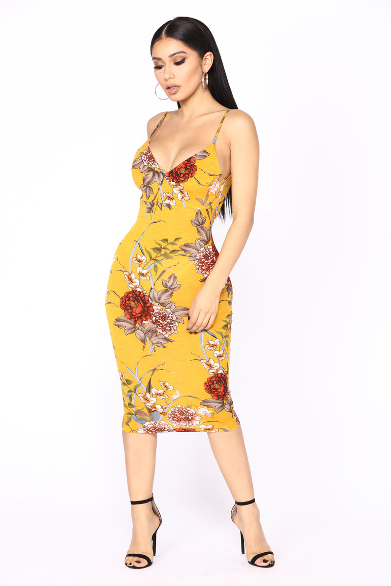 Growing Love Floral Dress - Mustard | Fashion Nova, Dresses | Fashion Nova
