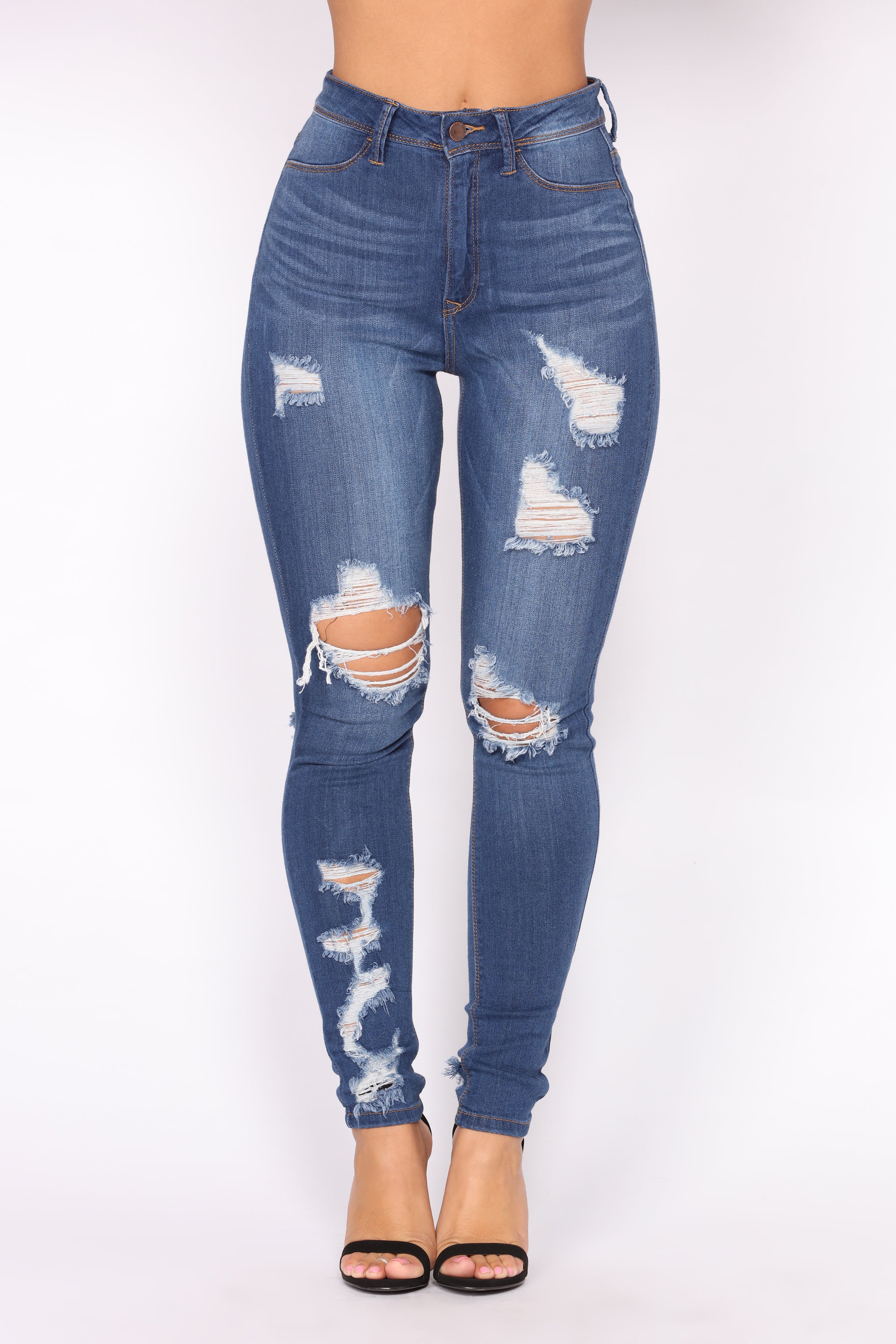 Blue My Mind Skinny Jeans - Medium Blue Wash – Fashion Nova