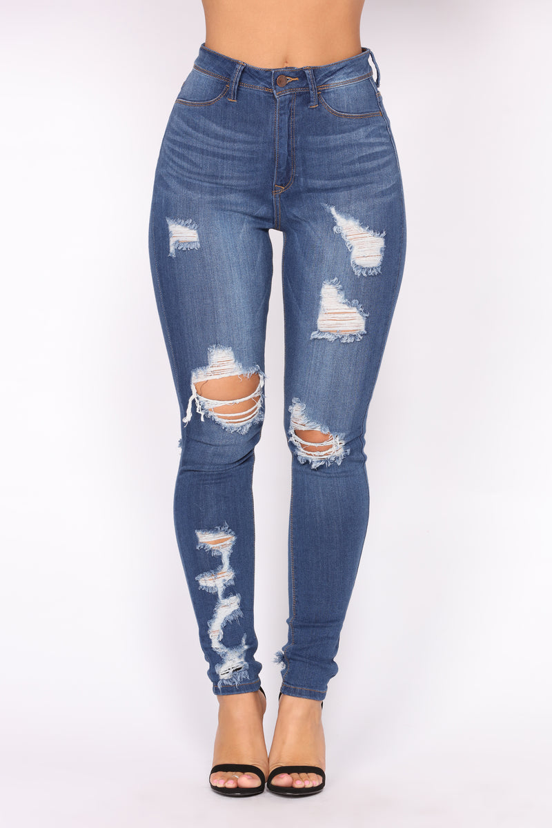 Blue My Mind Skinny Jeans - Medium Blue Wash | Fashion Nova, Jeans ...