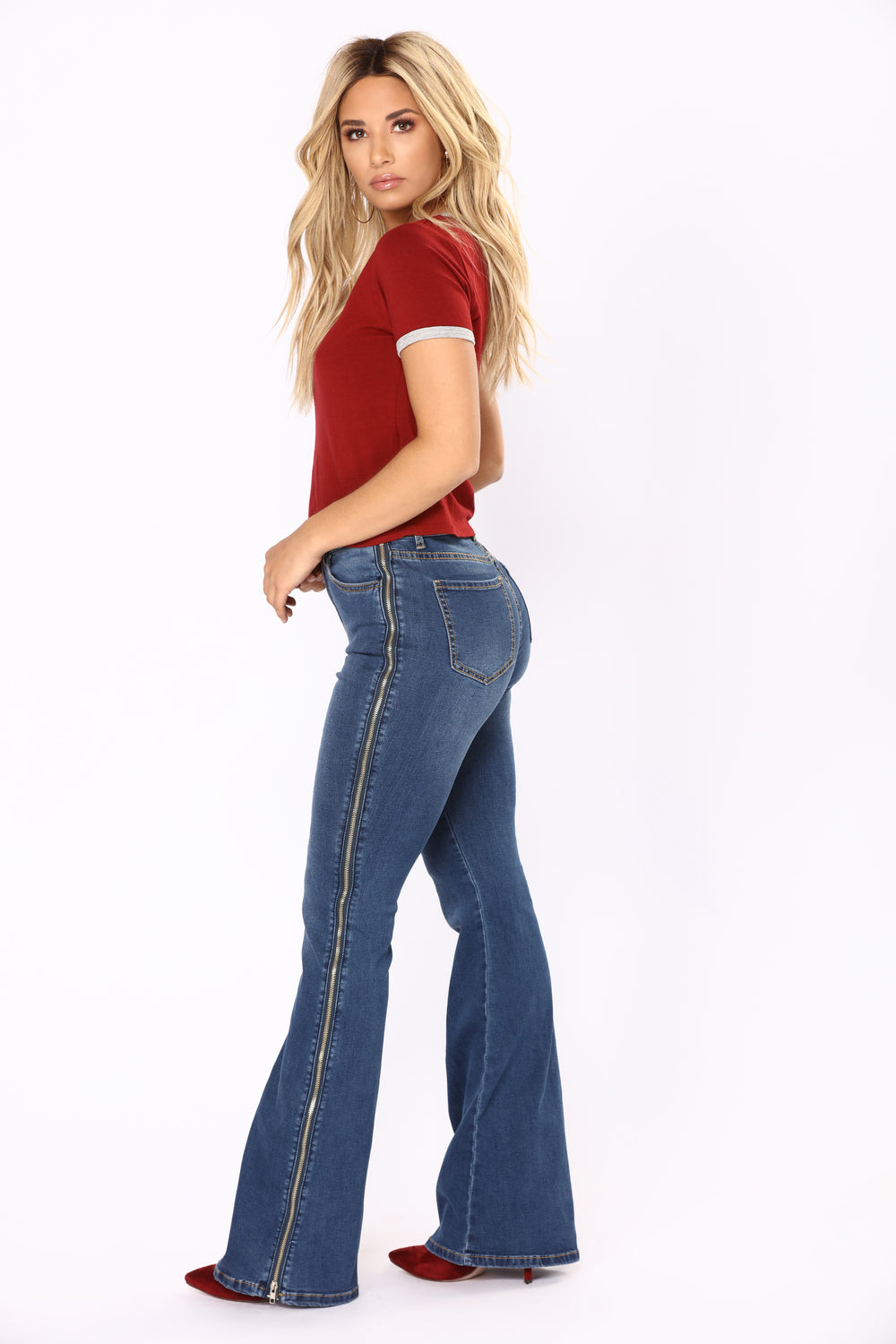 Bonita Bell Bottoms Jeans - Dark Denim