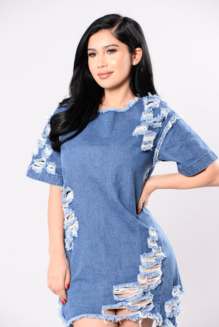 fashion nova jean dress